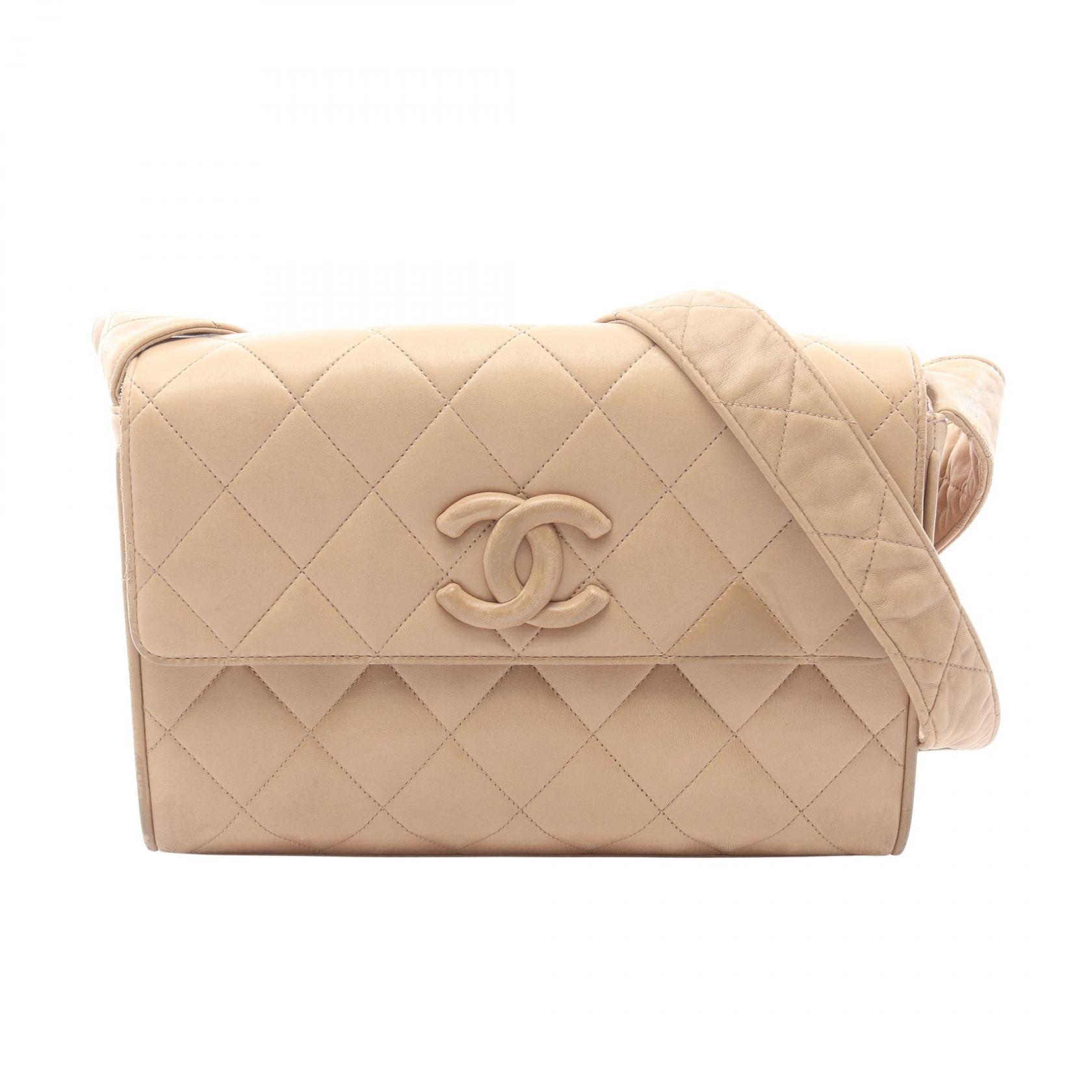 【5%OFFクーポン×ポイント5倍】シャネル CHANEL マトラッセ ショルダーバッグ バッグ ラムスキン（羊革） レディース ベージュ系 【中古】