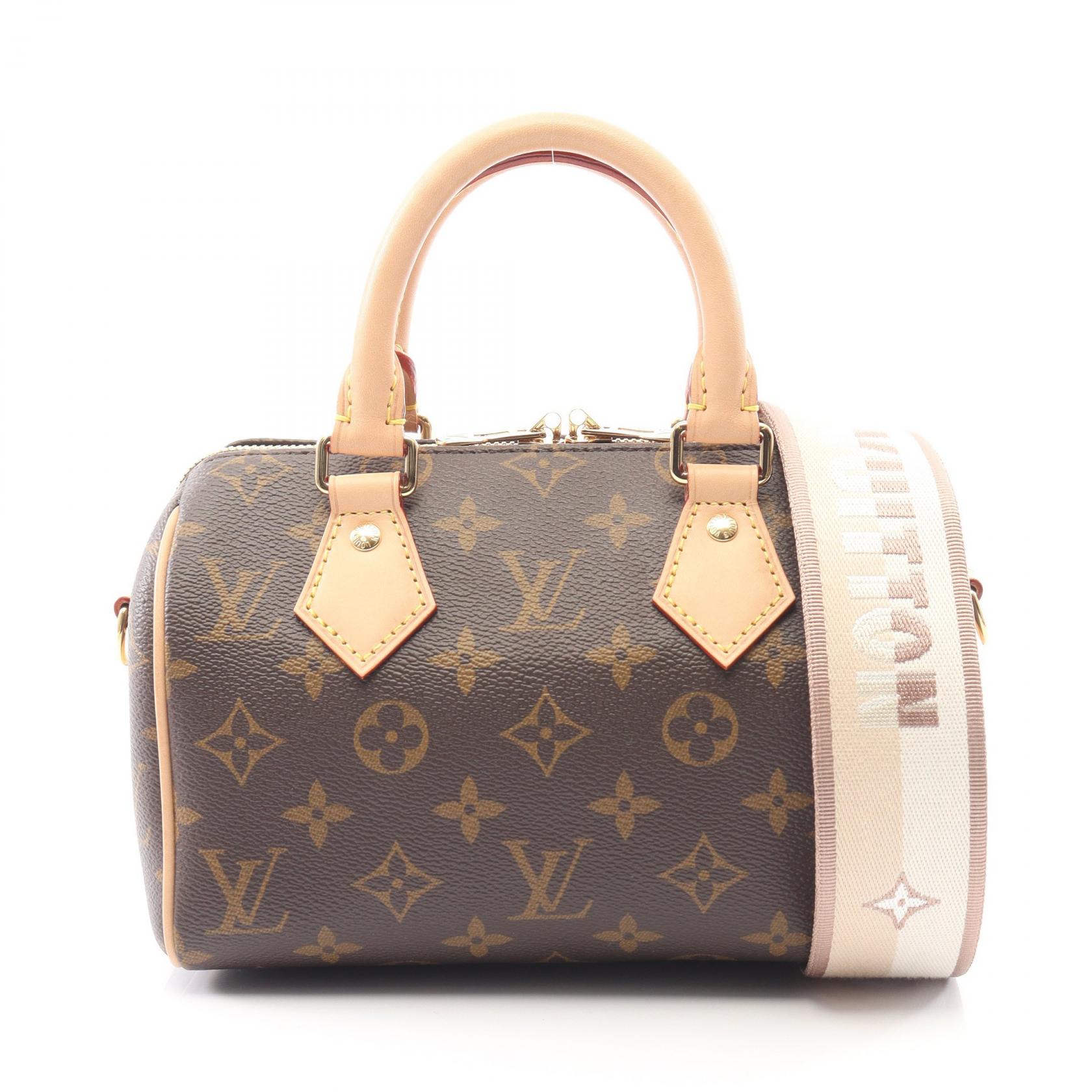 【P5倍×5%OFFクーポン】ルイ・ヴィトン LOUIS VUITTON スピーディ バンドリエール 20 ハンドバッグ バッグ PVCコーティングキャンバス レザー モノグラム レディース ブラウン系 M46222 【中古】 193,000円