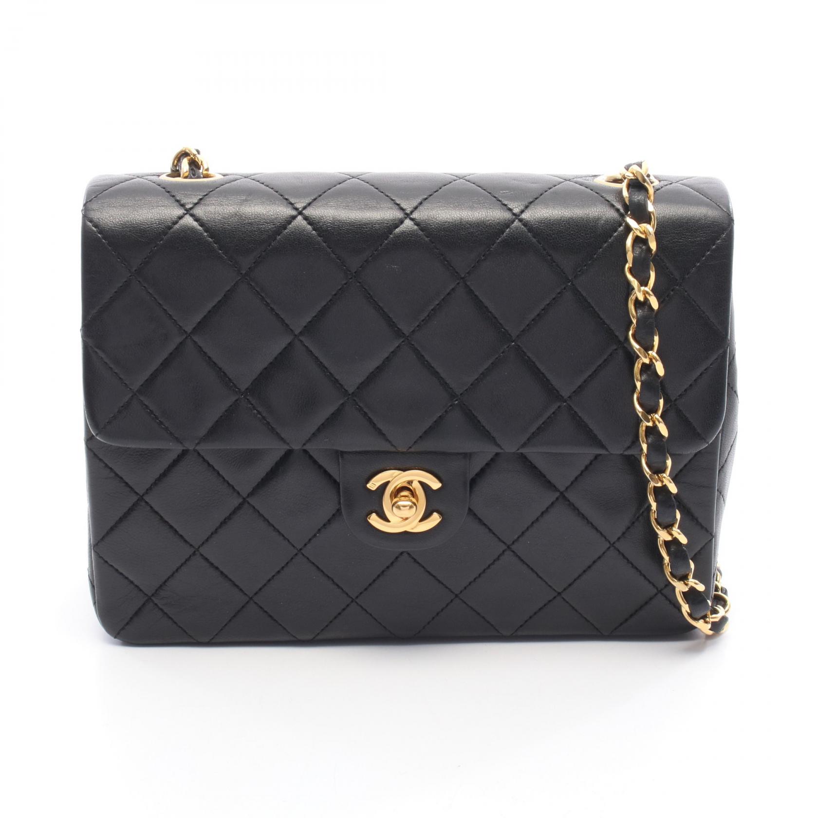 【10%OFFクーポン対象】シャネル CHANEL ミニマトラッセ20 ショルダーバッグ バッグ ラムスキン（羊革） レディース ブラック系 【中古】