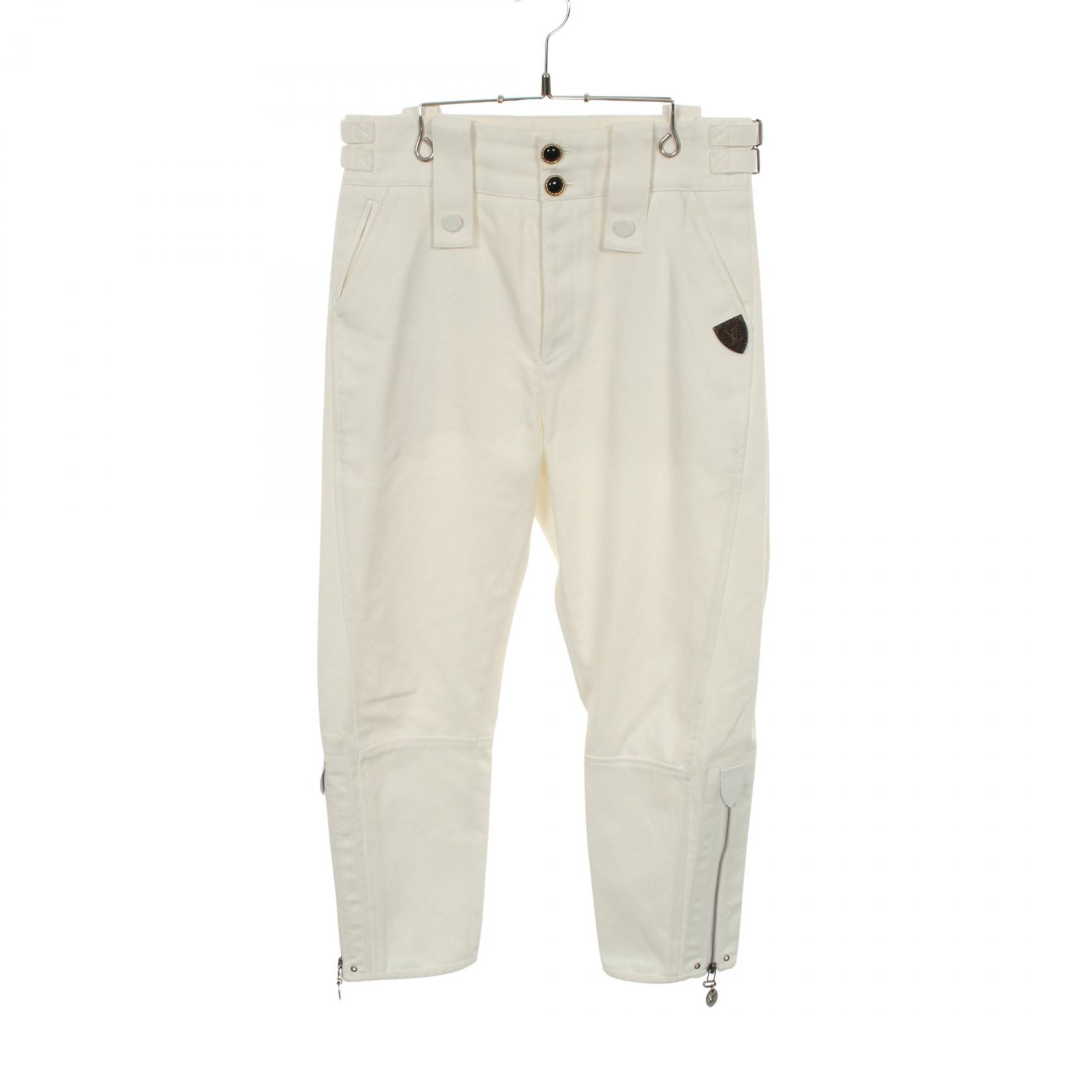ルイ・ヴィトン LOUIS VUITTON デニムパンツ 衣料品 ボトムス コットン レディース ホワイト系 RW221B N46 FMPO81 【中古】