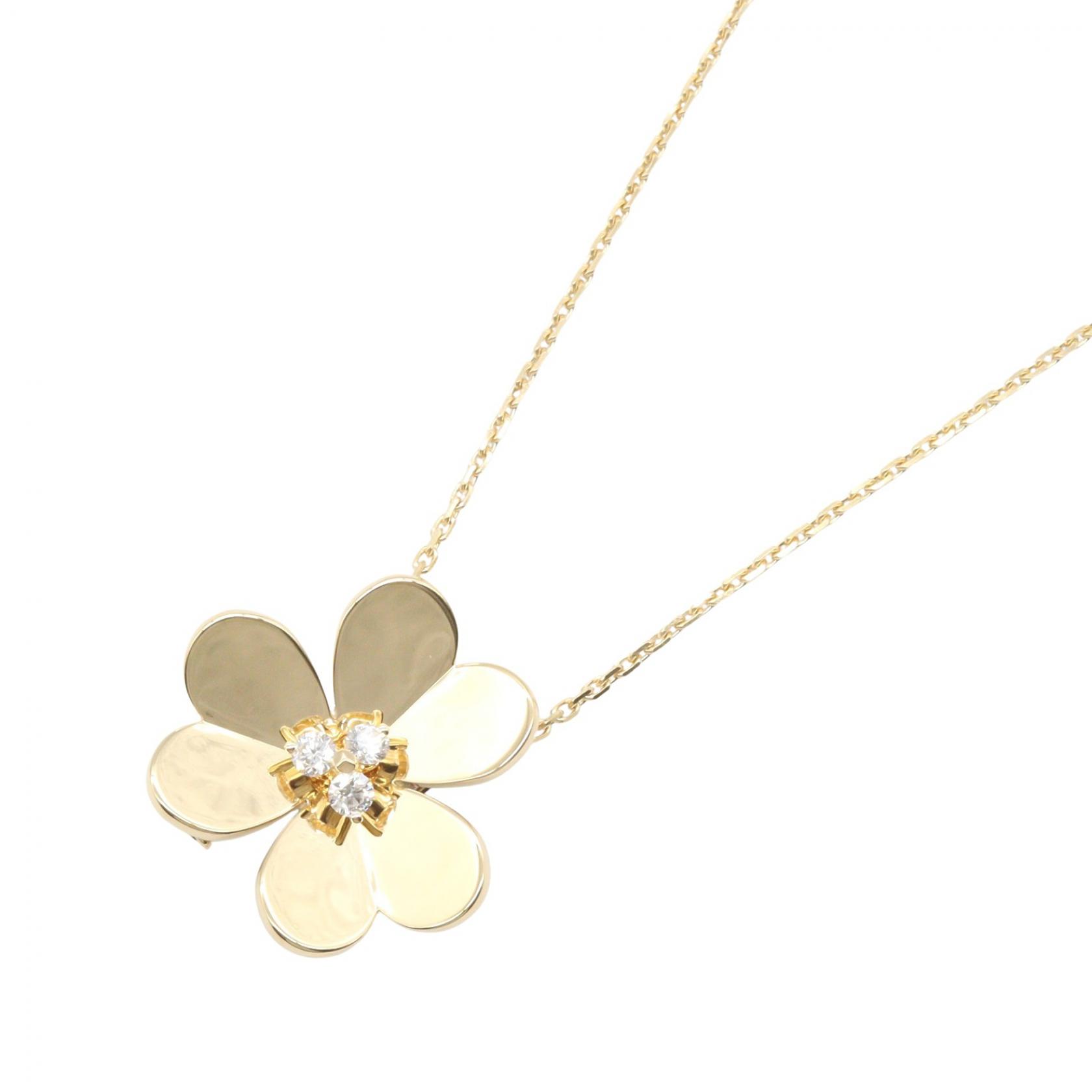 【P5倍×5%OFFクーポン】ヴァンクリーフ＆アーペル Van Cleef & Arpels フリヴォル クリップ ベリーラージモデル 3PD ネックレス ネックレス ジュエリー K18（イエローゴールド） ダイヤモンド レディース ゴールド系 / クリア系 VCARP2DW00 【中古】