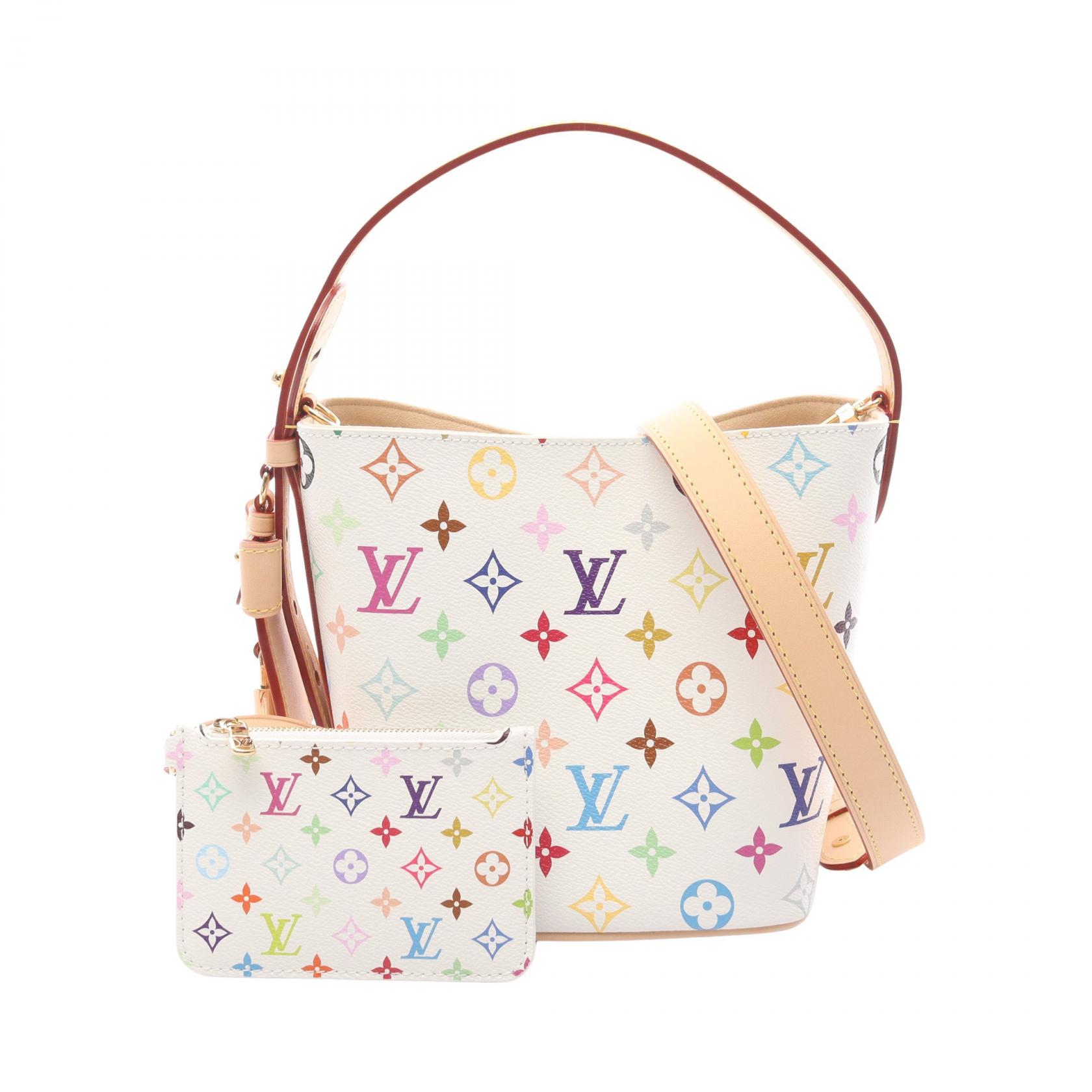 【P5倍×5%OFFクーポン】ルイ・ヴィトン LOUIS VUITTON LV × TM オールインBB モノグラムマルチカラー ハンドバッグ バッグ PVCコーティングキャンバス レザー レディース ホワイト系 / マルチカラー M13089 【中古】