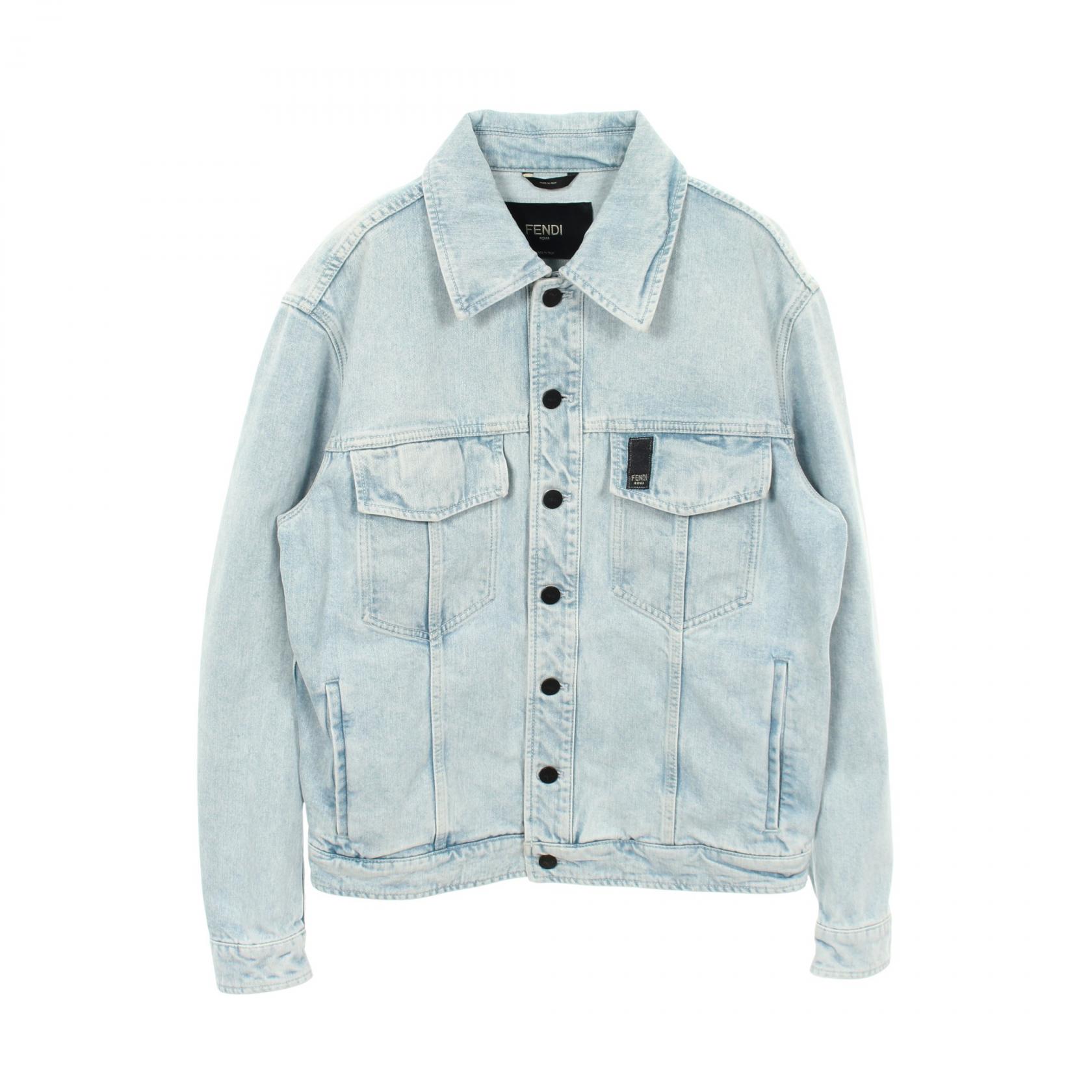 フェンディ FENDI デニムジャケット 衣料品 アウター コットン メンズ ブルー系 FW1027 AIEU 【中古】