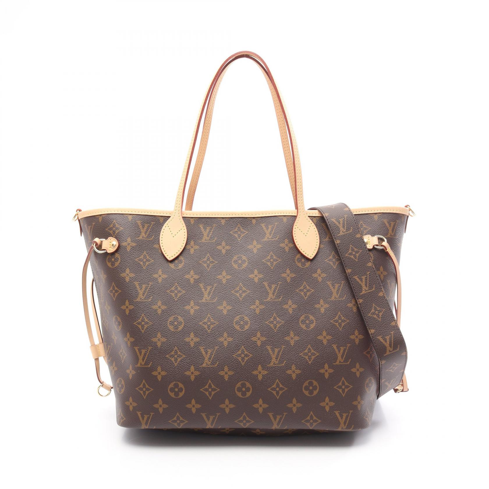ルイ・ヴィトン LOUIS VUITTON ネヴァーフル インサイドアウトMM ルージュサリ トートバッグ バッグ PVCコーティングキャンバス レザー キャンバス モノグラム レディース ブラウン系 / レッド系 M12096 【中古】