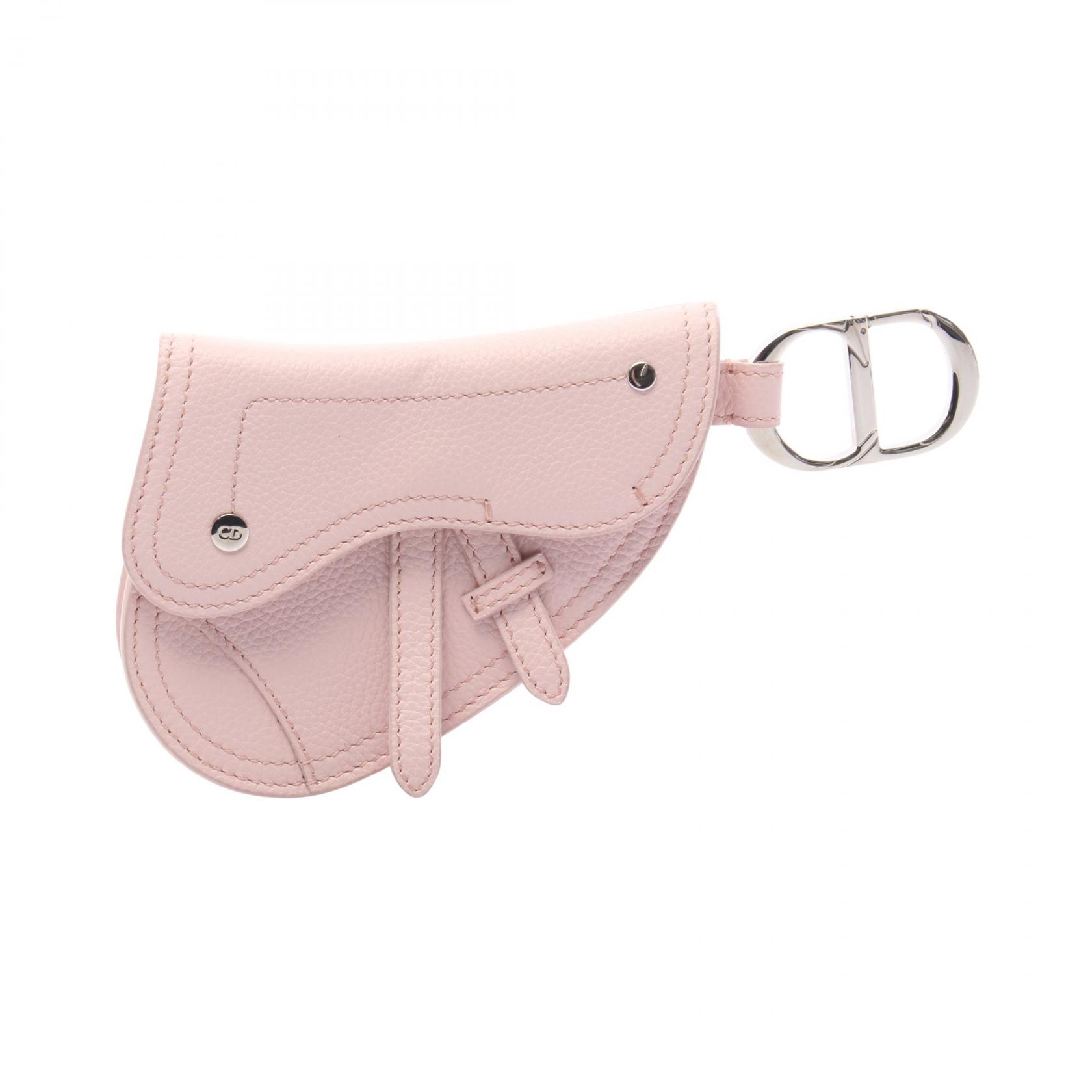 【5%OFFクーポン×ポイント5倍】ディオール Dior SADDLE サドル ポーチ バッグ レザー レディース ピンク系 19･BO･0199 【中古】