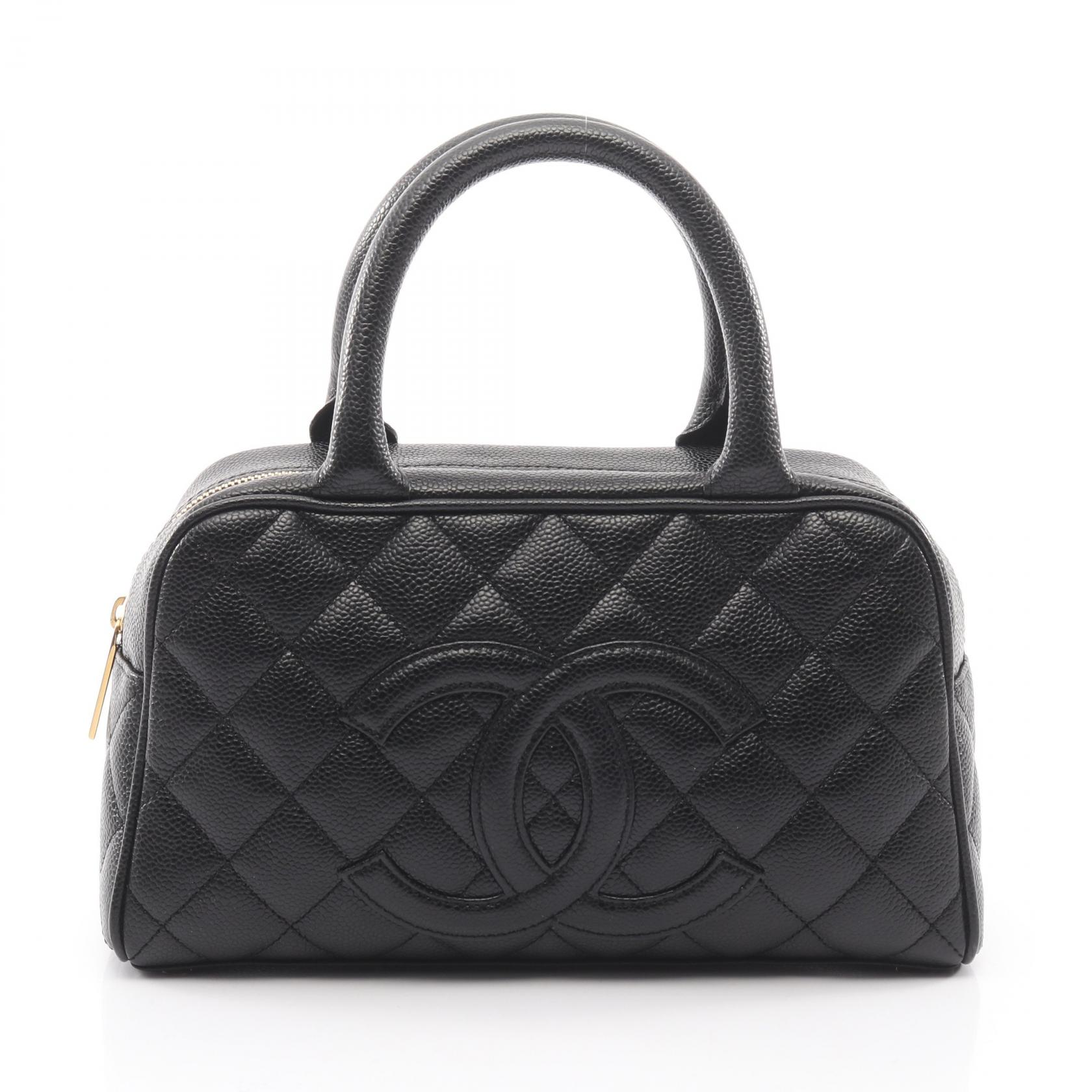 【P5倍×5%OFFクーポン】シャネル CHANEL マトラッセ ハンドバッグ バッグ レザー カーフ（牛革） レディース ブラック系 【中古】