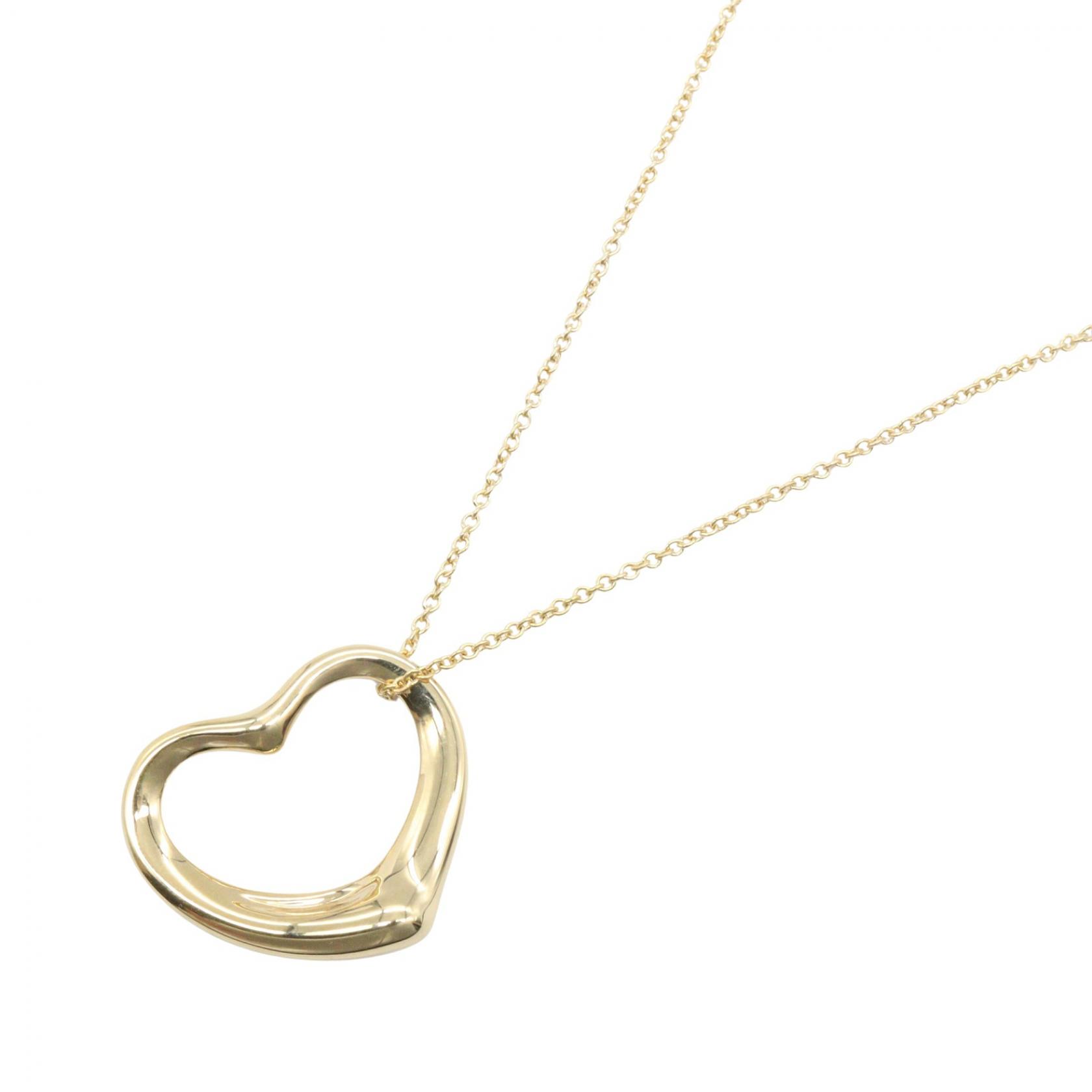 【5%OFFクーポン×ポイント5倍】ティファニー TIFFANY＆CO オープンハート ネックレス ネックレス ジュエリー K18（イエローゴールド） レディース ゴールド系 【中古】