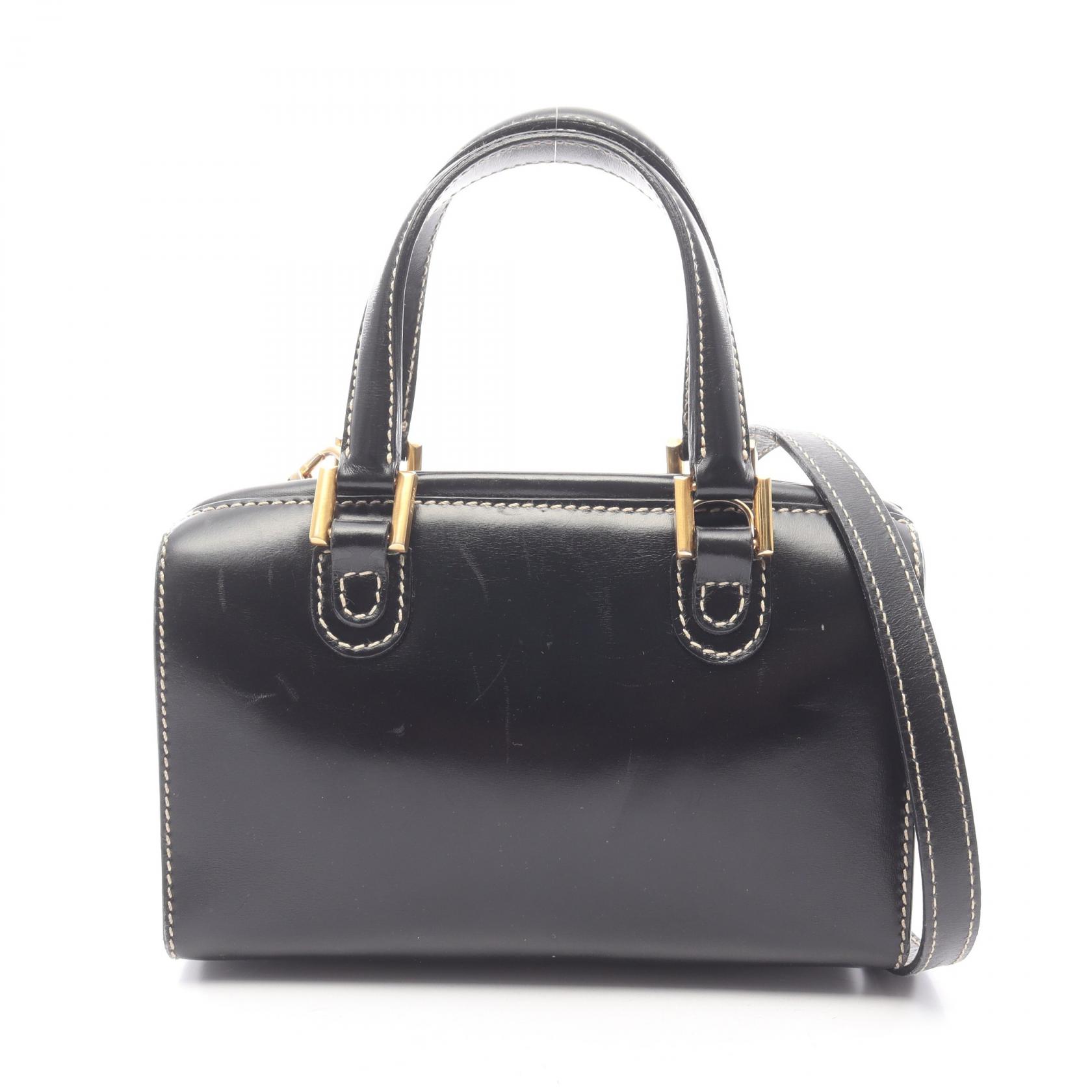 フェンディ FENDI ハンドバッグ バッグ レザー レディース ブラック系 【中古】