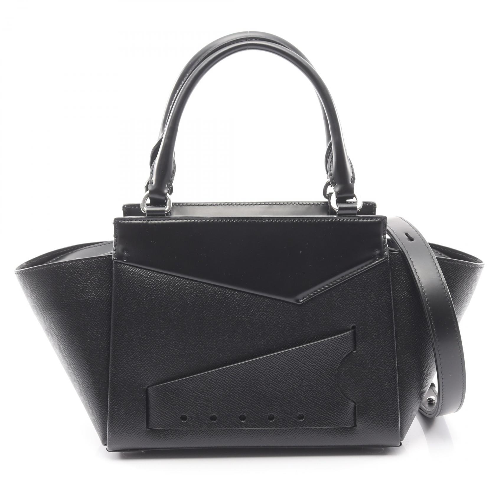 【P5倍×20%OFFクーポン】メゾン マルジェラ Maison Margiela SNATCHED TOTE スナッチドトート ハンドバッグ ハンドバッグ バッグ レザー レディース ブラック系 SB3WD0008 【中古】