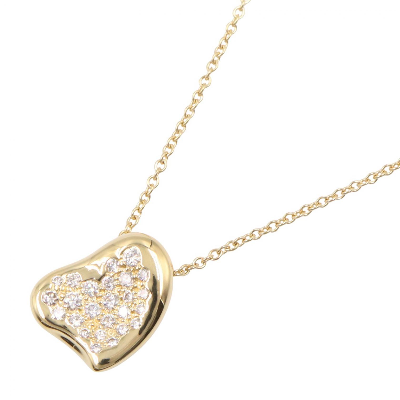 ティファニー TIFFANY＆CO フルハート ダイヤ ネックレス ネックレス ジュエリー K18（イエローゴールド） ダイヤモンド レディース ゴールド系 / クリア系 【中古】