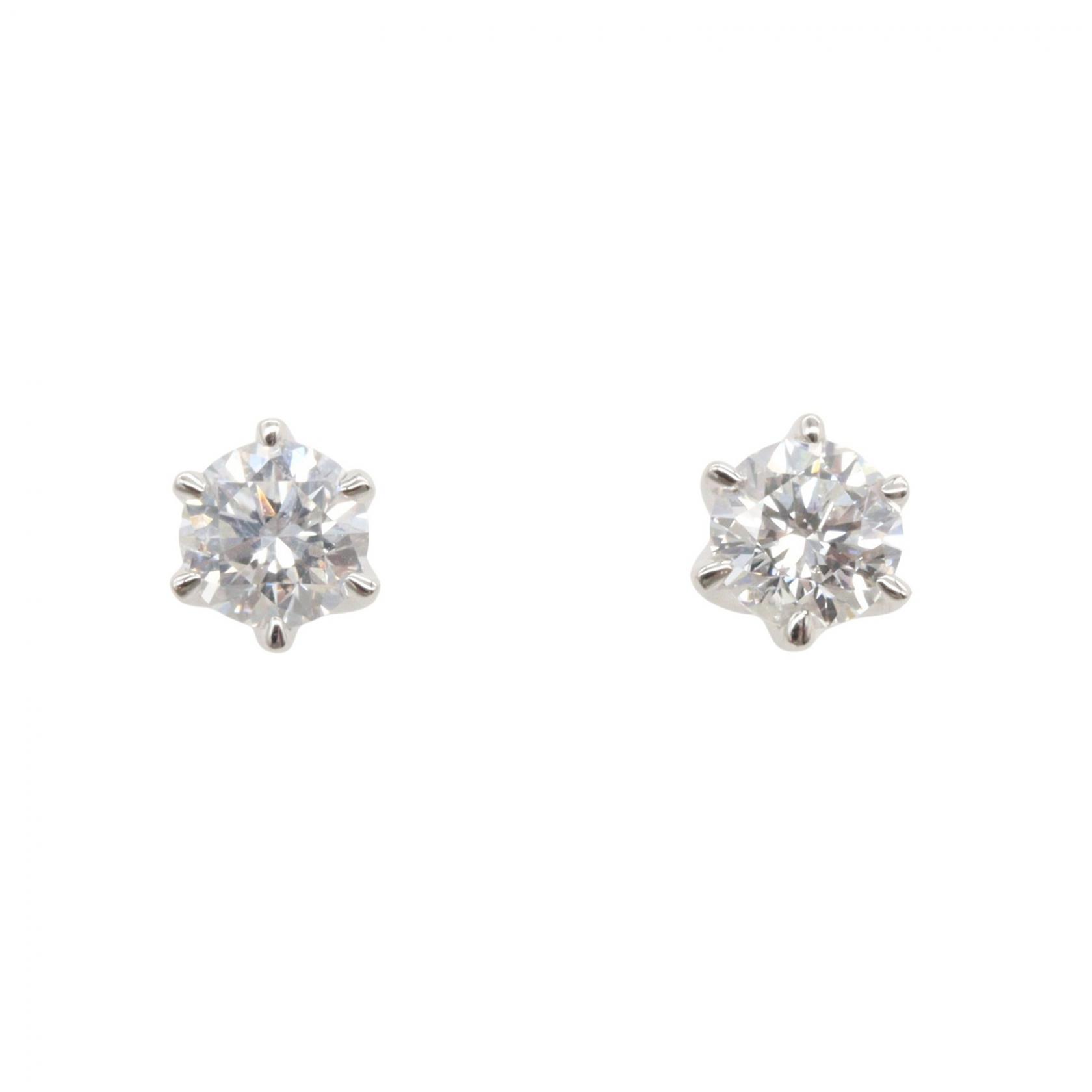 ジュエリー JEWELRY ダイヤモンド ピアス ピアス ジュエリー Pt900プラチナ ダイヤモンド レディース シルバー系 / クリア系 ﾀﾞｲﾔ 1.1g 【中古】