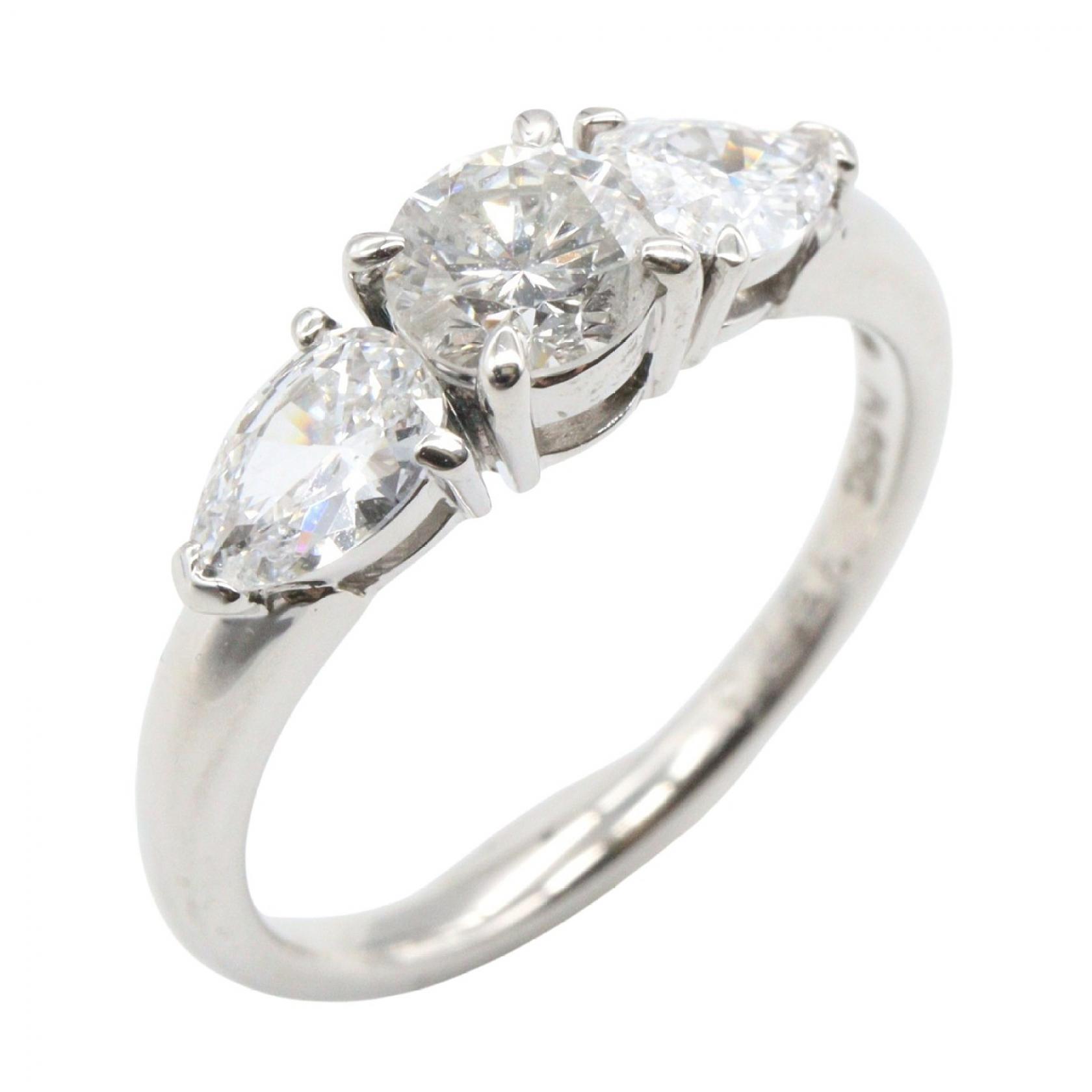 【10%OFFクーポン 7/26 9:59〆】 ジュエリー JEWELRY ダイヤモンド リング リング・指輪 ジュエリー Pt850プラチナ ダイヤモンド レディース シルバー系 / クリア系 ダイヤ 4.4g 【中古】|Brandoff銀座