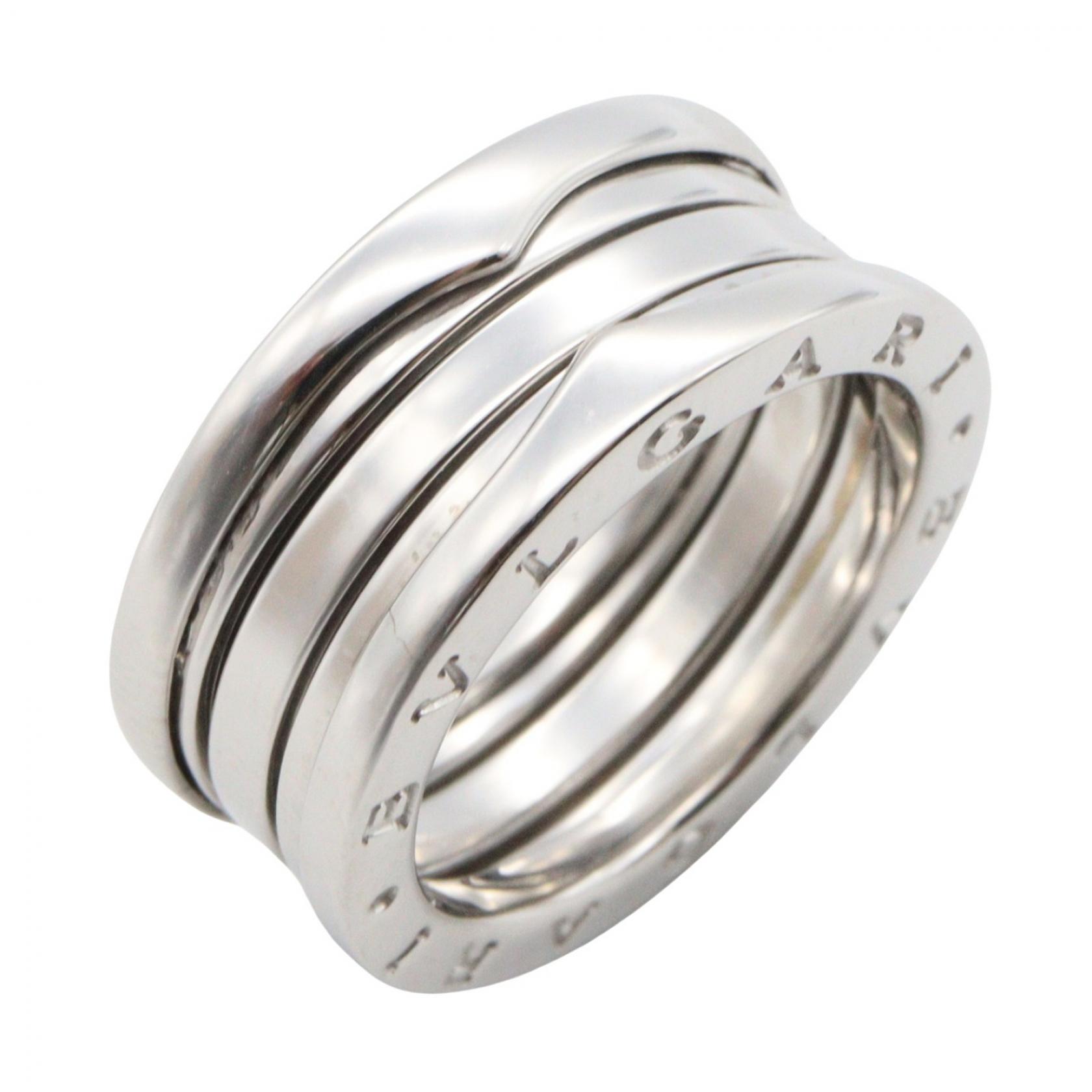 【5%OFFクーポン×ポイント5倍】ブルガリ BVLGARI B-zero1 ビーゼロワン リング 3バンド リング・指輪 ジュエリー K18WG（ホワイトゴールド） メンズ レディース シルバー系 【中古】