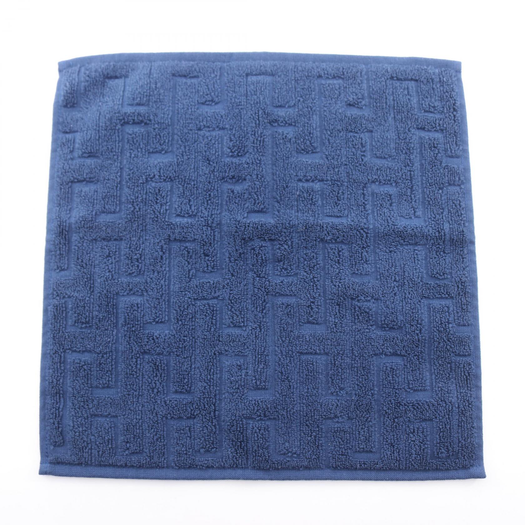 【P5倍×5%OFFクーポン】エルメス HERMES カレタオル ステアーズ タオル 衣料品 コットン レディース ネイビー系 【中古】