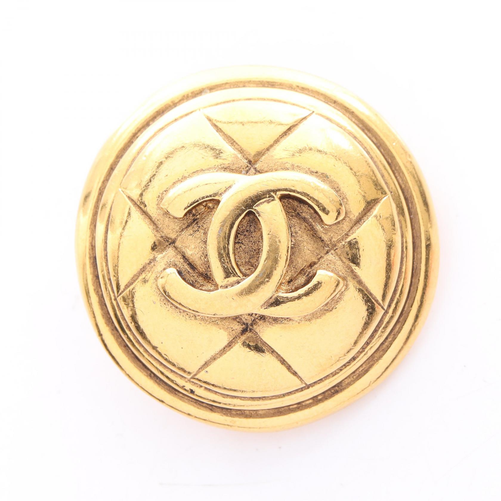 【P5倍×5%OFFクーポン】シャネル CHANEL ココマーク ブローチ アクセサリー GP（ゴールドメッキ） レディース ゴールド系 【中古】