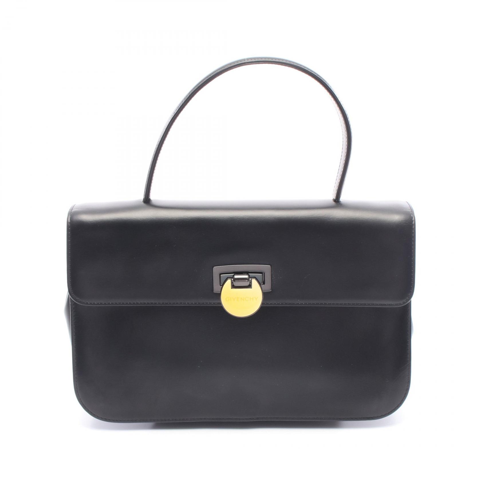 ジバンシィ GIVENCHY ハンドバッグ バッグ レザー レディース ブラック系 【中古】