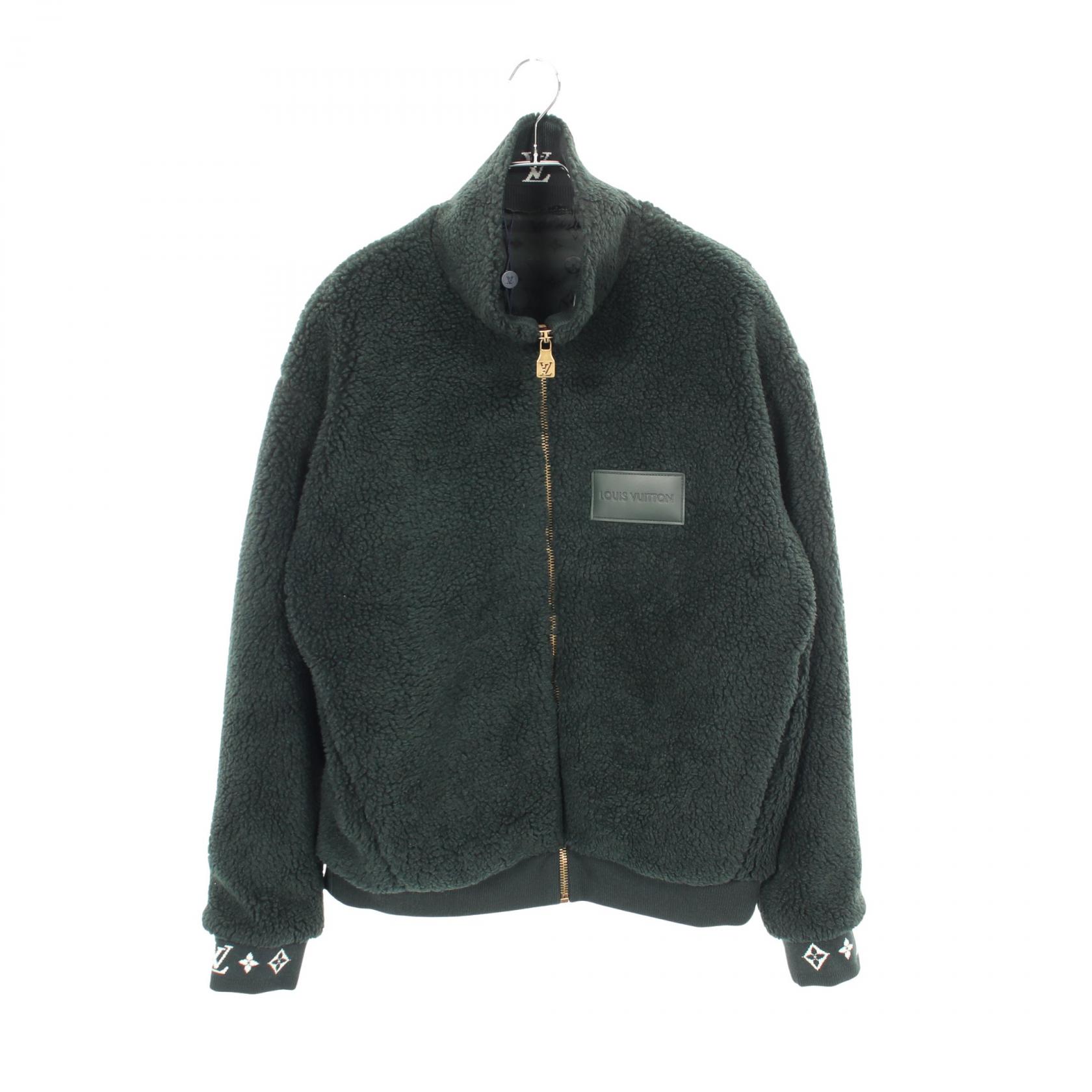 【5%OFFクーポン×ポイント5倍】ルイ・ヴィトン LOUIS VUITTON レザーパッチ フリースブルゾン 衣料品 アウター ポリエステル レディース グリーン系 RM261MJ TDK HSY42W 【中古】