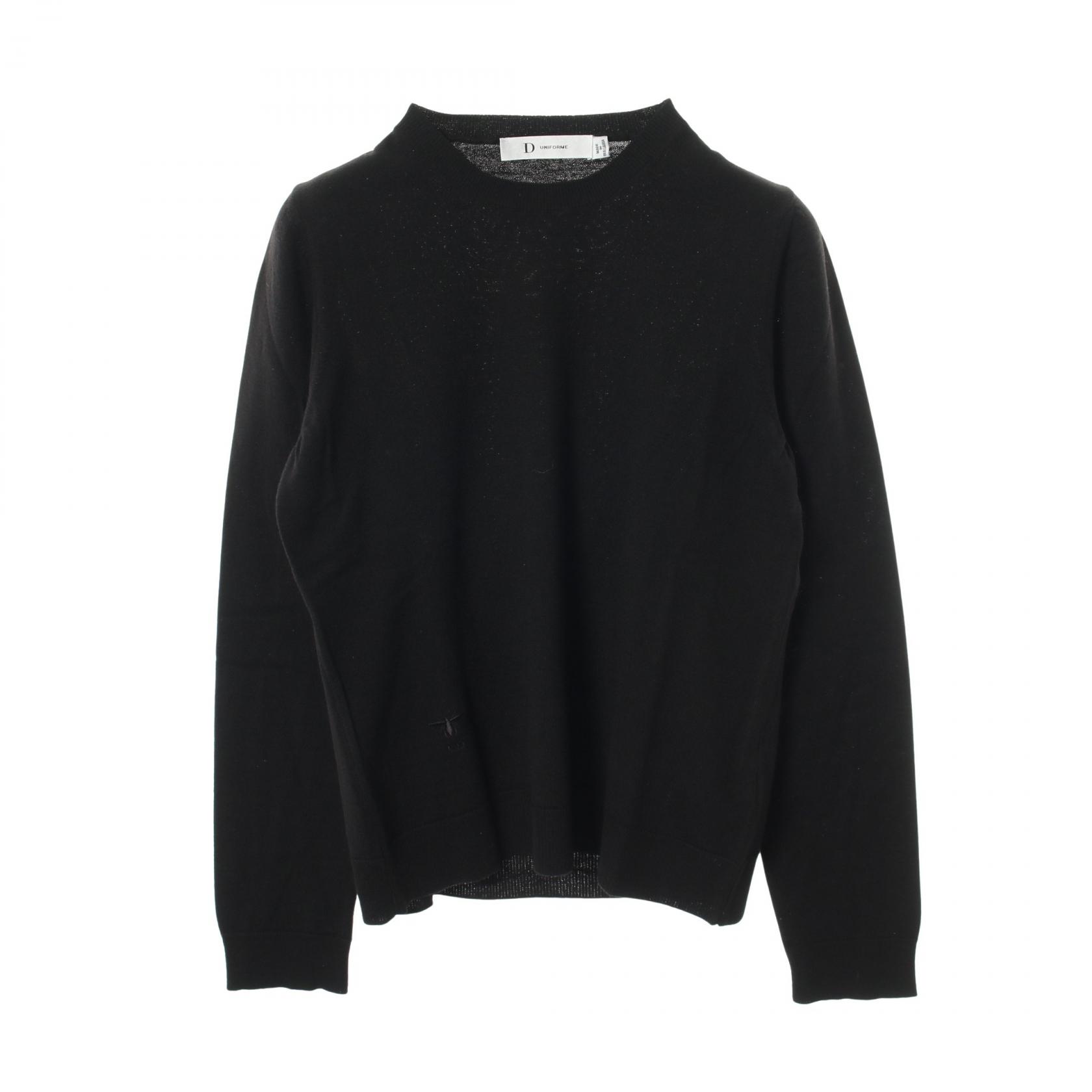 クリスチャンディオール Christian Dior D UNIFORME BEE刺繍 ニット 衣料品 トップス ウール レディース ブラック系 1U4S05AM790 【中古】