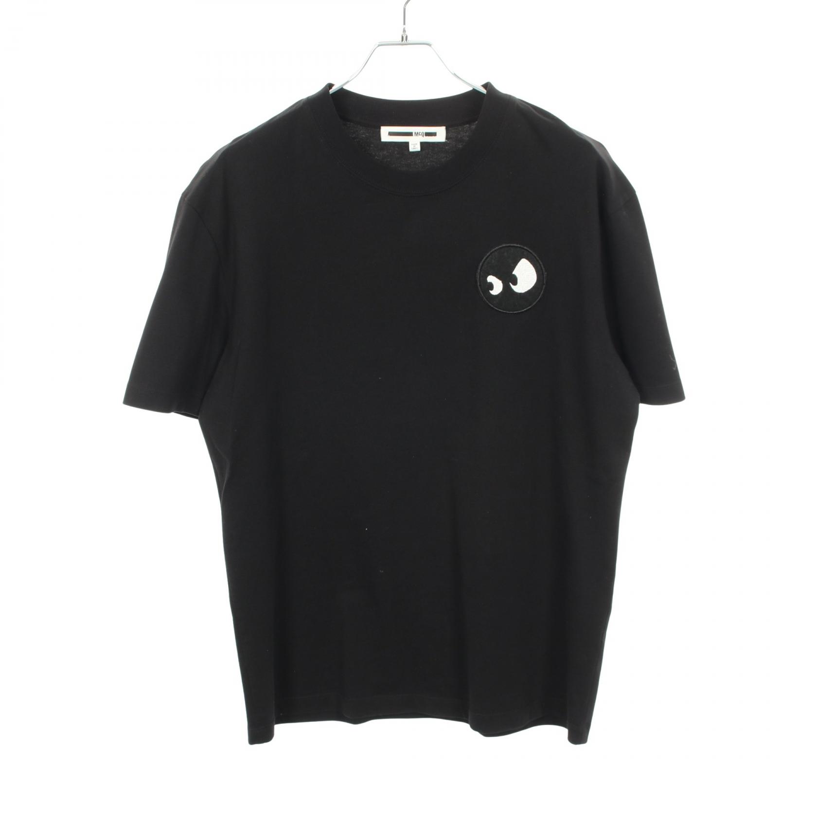 【P5倍×5%OFFクーポン】マックキューアレクサンダーマックイーン McQ by Alexander McQueen Monster Eyes パッチ 半袖Tシャツ 衣料品 トップス コットン メンズ ブラック系 【中古】