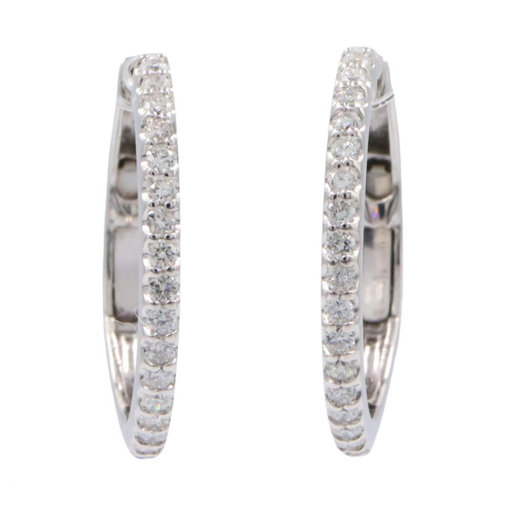 ジュエリー JEWELRY ダイヤモンド ピアス ピアス ジュエリー K18WG（ホワイトゴールド） ダイヤモンド レディース シルバー系 / クリア系 ﾀﾞｲﾔ 5.3g 【中古】