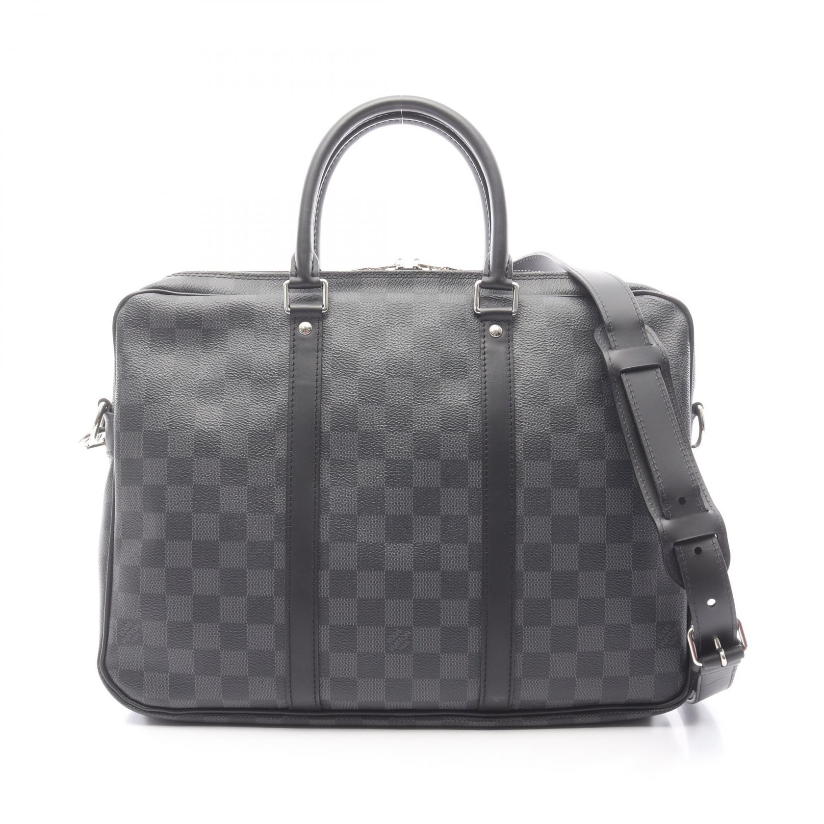 【5%OFFクーポン×ポイント5倍】ルイ・ヴィトン LOUIS VUITTON PDV PM 2WAY ビジネスバッグ バッグ PVCコーティングキャンバス レザー ダミエ・グラフィット メンズ ブラック系 N41478 【中古】