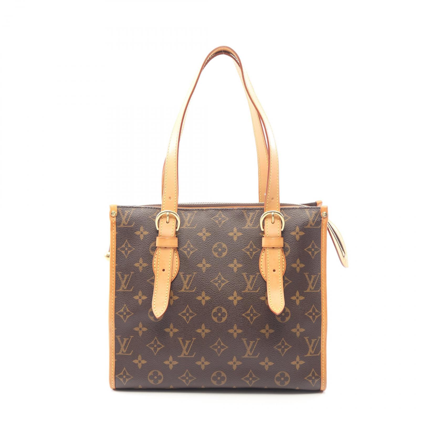 ルイ・ヴィトン LOUIS VUITTON ポパンクール オ トートバッグ バッグ PVCコーティングキャンバス レザー モノグラム レディース ブラウン系 M40007 【中古】