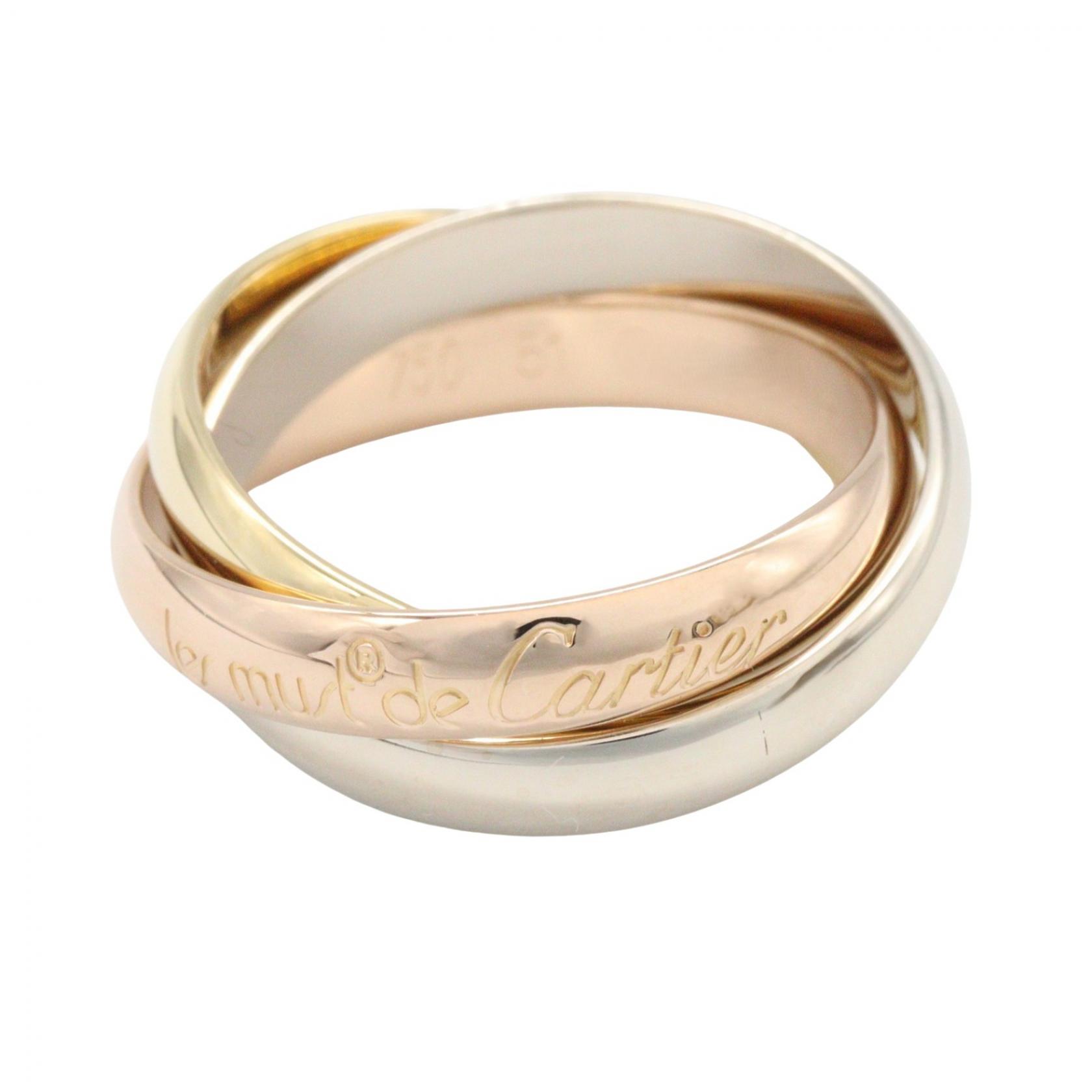 【10%OFFクーポン対象】カルティエ CARTIER トリニティリング リング・指輪 ジュエリー K18（イエローゴールド） K18WG（ホワイトゴールド） K18PG（ピンクゴールド） レディース ゴールド系 / シルバー系 【中古】