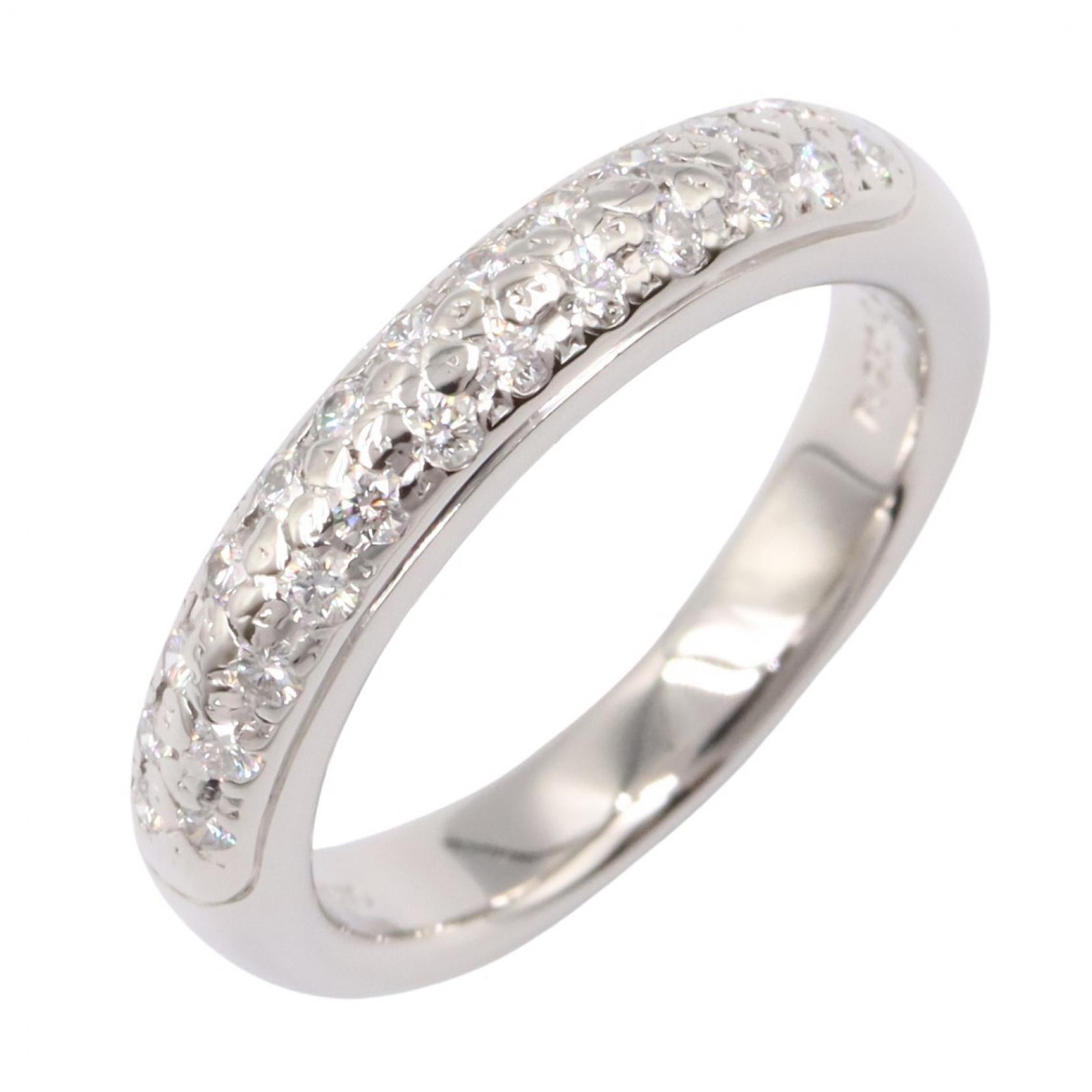 【10%OFFクーポン 7/26 9:59〆】 ミキモト MIKIMOTO ダイヤモンド リング リング・指輪 ジュエリー Pt950プラチナ ダイヤモンド レディース シルバー系 / クリア系 【中古】|Brandoff銀座