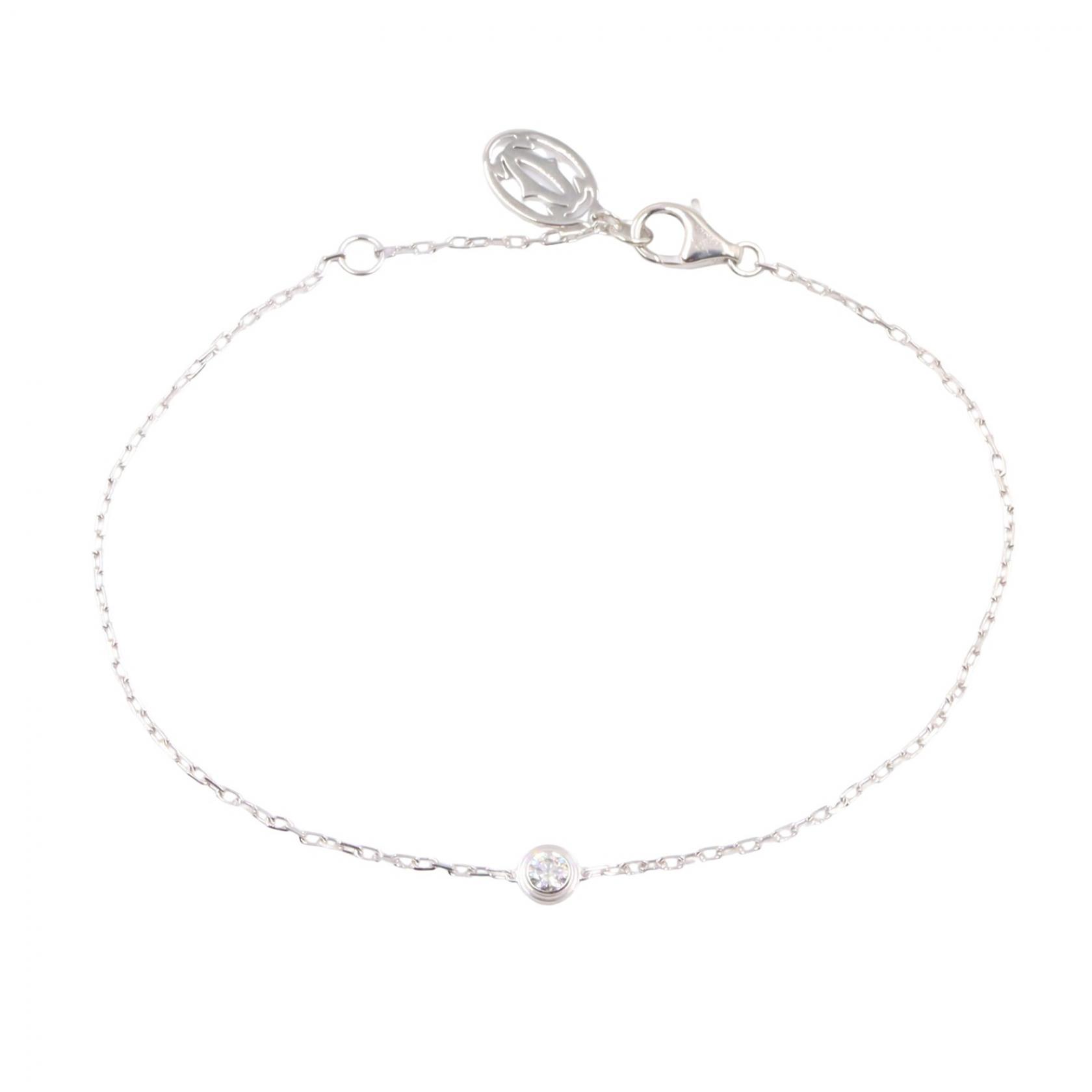 カルティエ CARTIER ダムール SM ブレスレット ブレスレット アクセサリー K18WG（ホワイトゴールド） ダイヤモンド レディース シルバー系 / クリア系 B6037200 【中古】