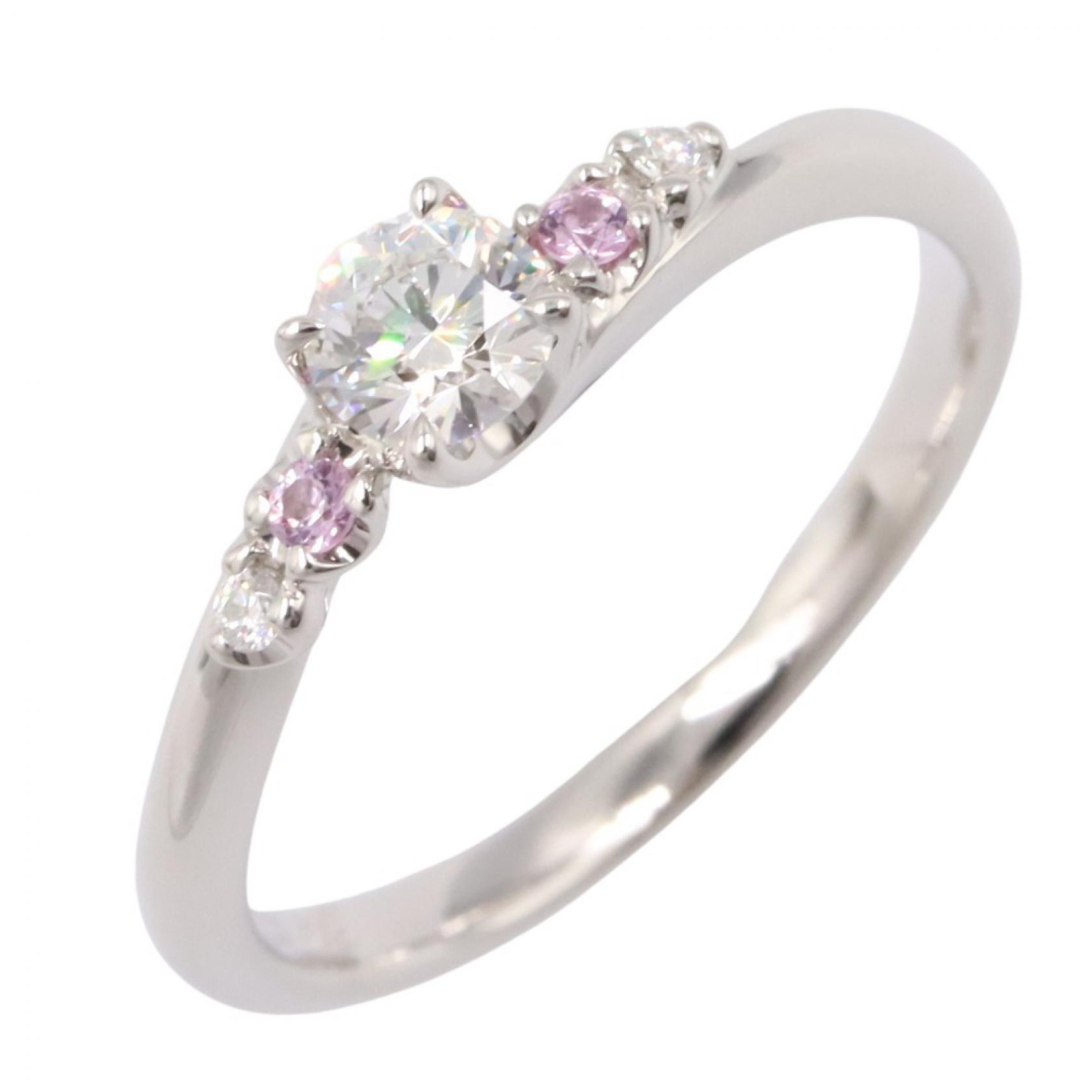 ジュエリー JEWELRY ダイヤモンド リング リング・指輪 ジュエリー Pt950プラチナ ダイヤモンド レディース シルバー系 / クリア系 ﾀﾞｲﾔ 3.2g 【中古】