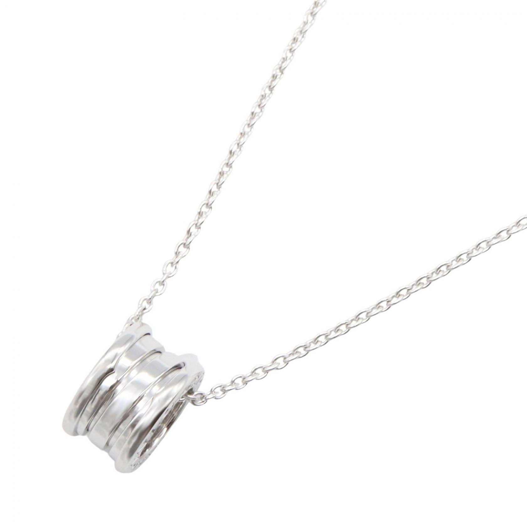 【5%OFFクーポン×ポイント5倍】ブルガリ BVLGARI B-zero1 ビーゼロワン ネックレス ネックレス ジュエリー K18WG（ホワイトゴールド） メンズ レディース シルバー系 【中古】