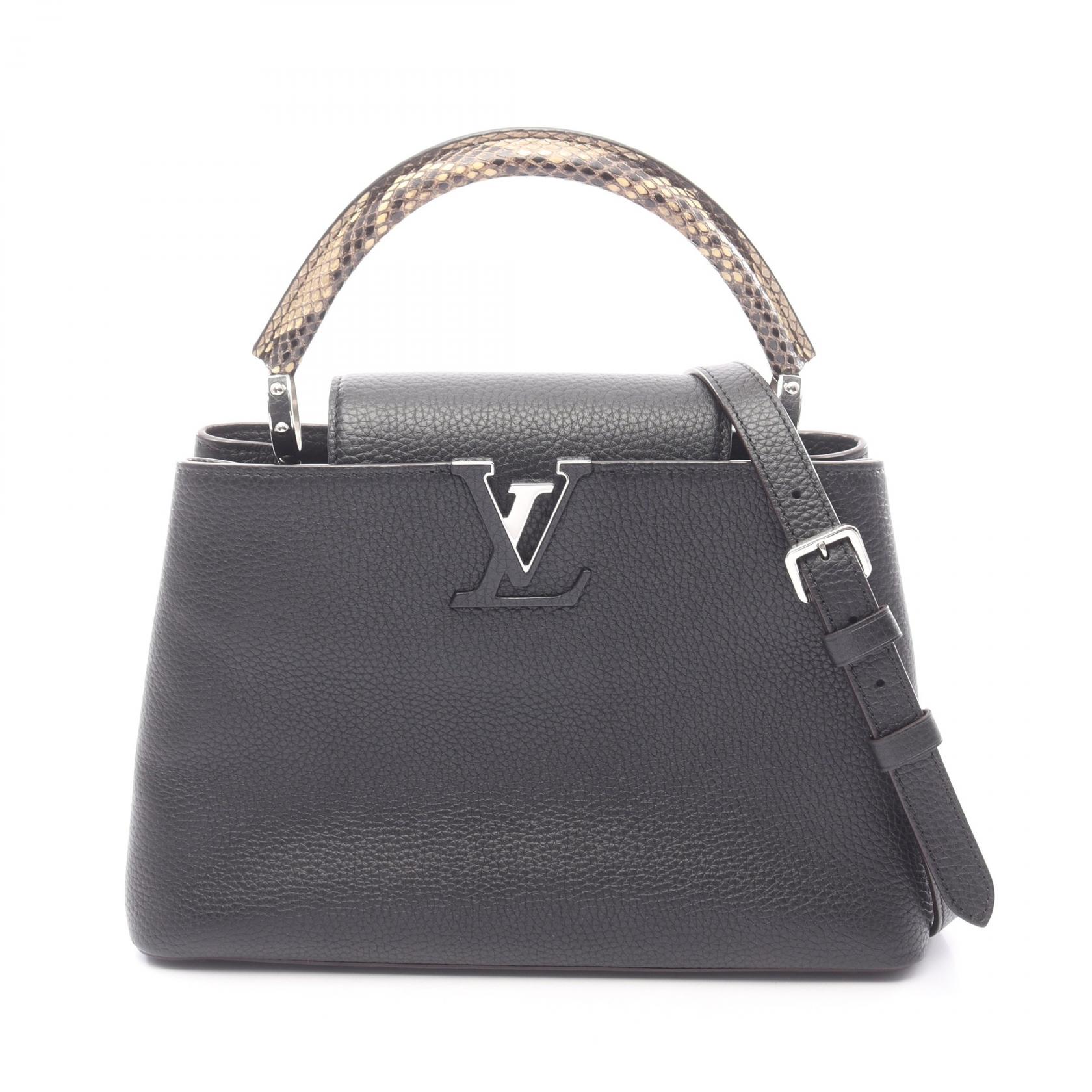 ルイ・ヴィトン LOUIS VUITTON カプシーヌMM ノワール 2WAY ハンドバッグ バッグ レザー エキゾチックレザー レディース ブラック系 N92800 【中古】 248,000円