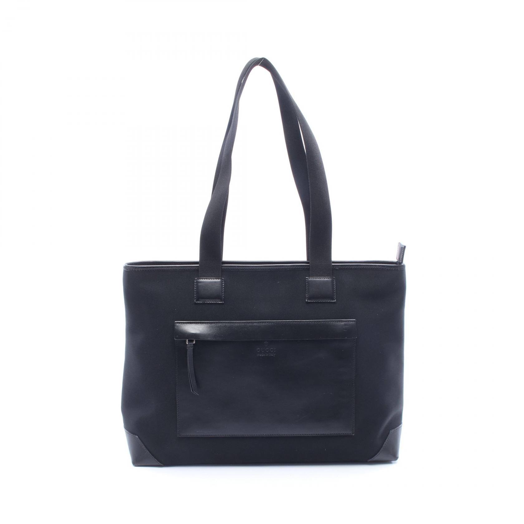 【5%OFFクーポン×ポイント5倍】グッチ GUCCI トートバッグ バッグ キャンバス レザー レディース ブラック系 019 0426 【中古】