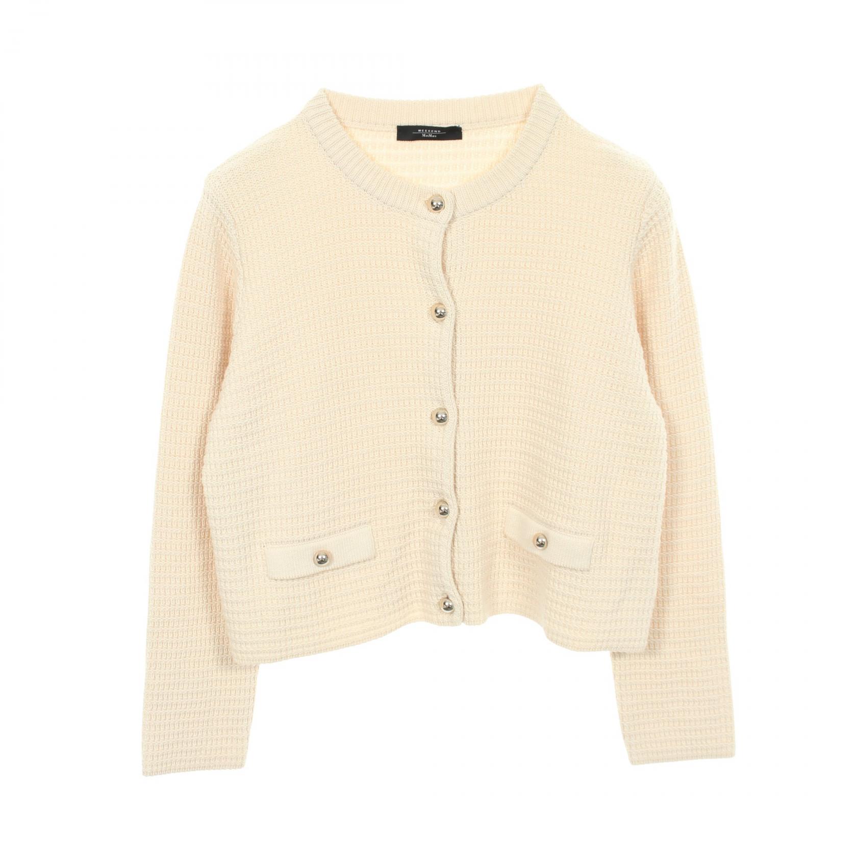 ウィークエンド マックスマーラ WEEK END Max Mara カーディガン 衣料品 トップス コットン レディース アイボリー系 【中古】