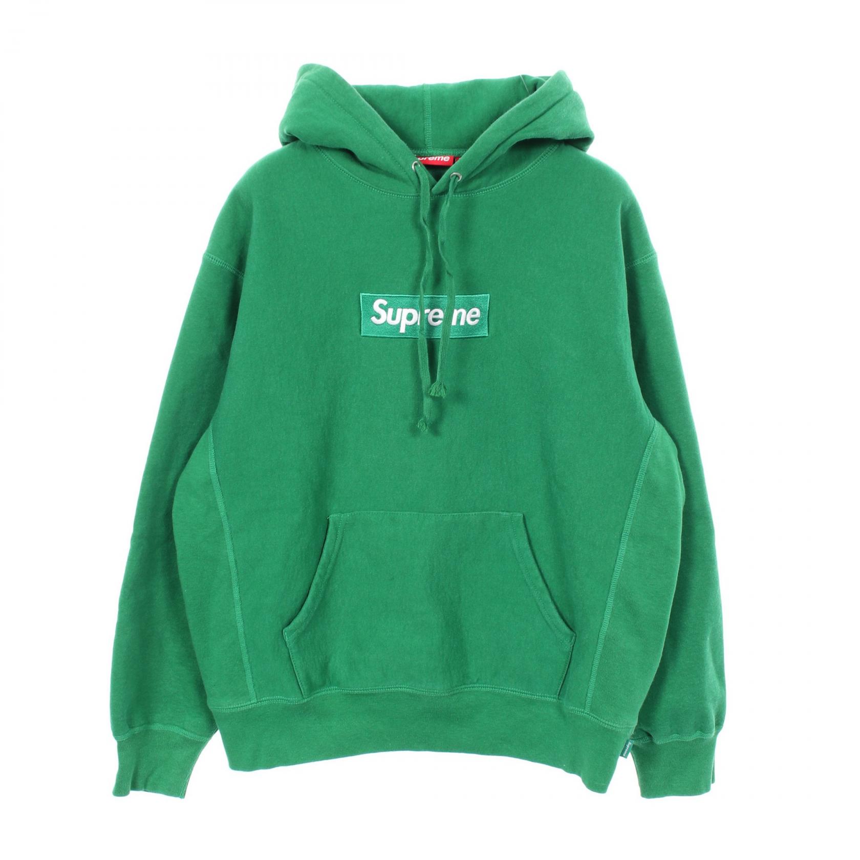【10%OFFクーポン 7/26 9:59〆】 シュプリーム Supreme Box Logo Hooded Sweatshirt パーカー 衣料品 トップス コットン メンズ グリーン系 【中古】｜Brandoff銀座
