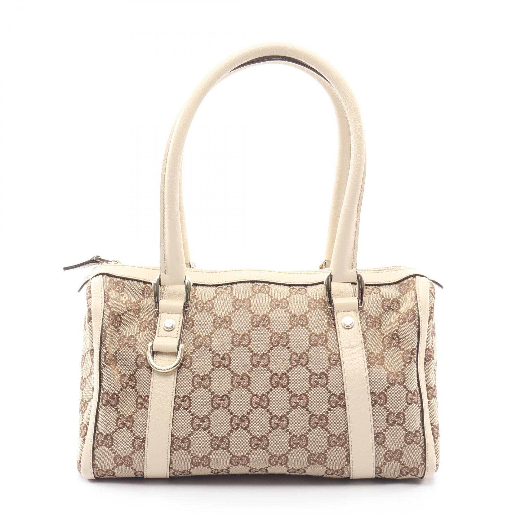 グッチ GUCCI アビー GGキャンバス ハンドバッグ バッグ キャンバス レザー レディース ベージュ系 / ブラウン系 / アイボリー系 130942 【中古】 52,800円