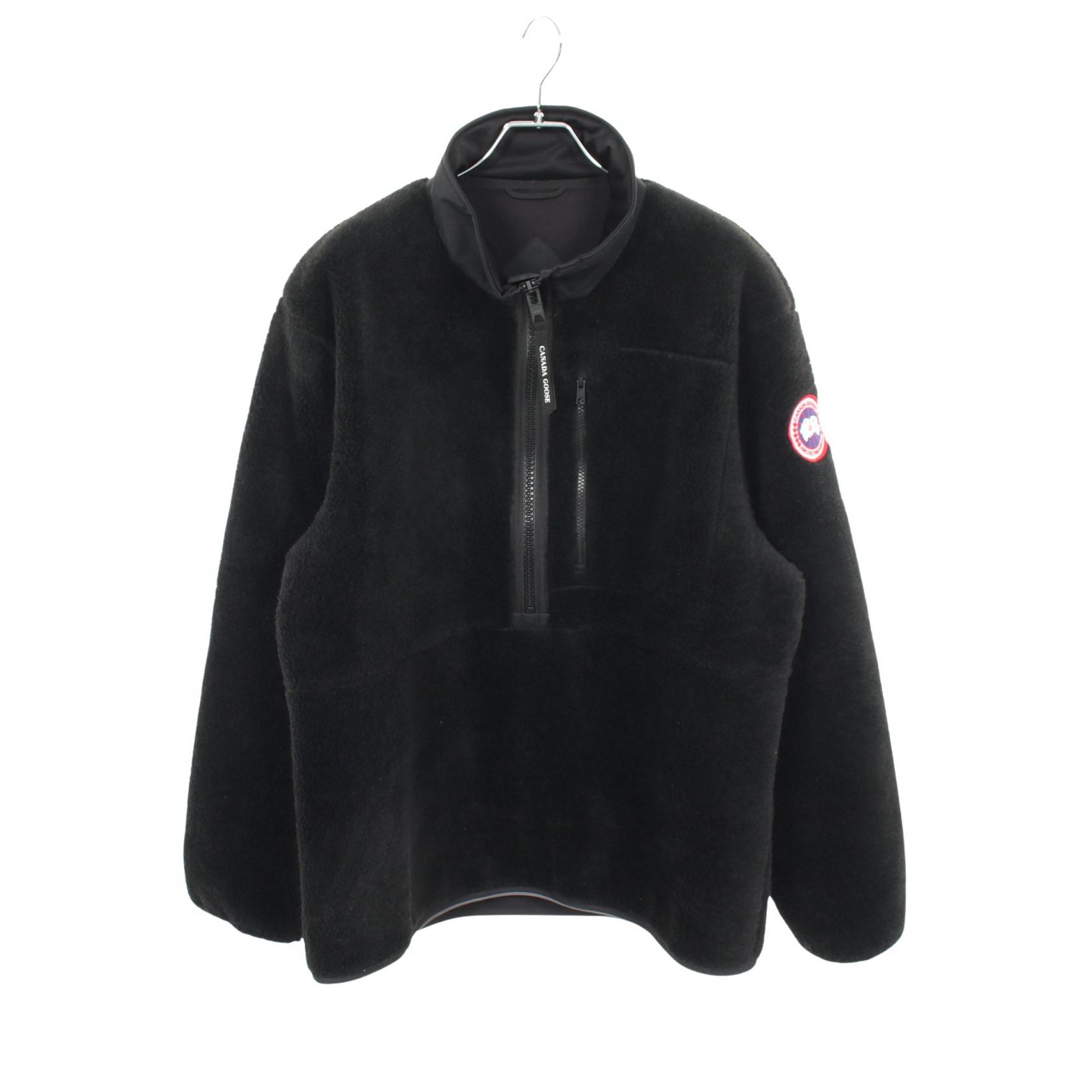 カナダグース CANADA GOOSE RENFREW FLEECE PULLOVER フリース 衣料品 トップス ポリエステル メンズ ブラック系 7019M 【中古】