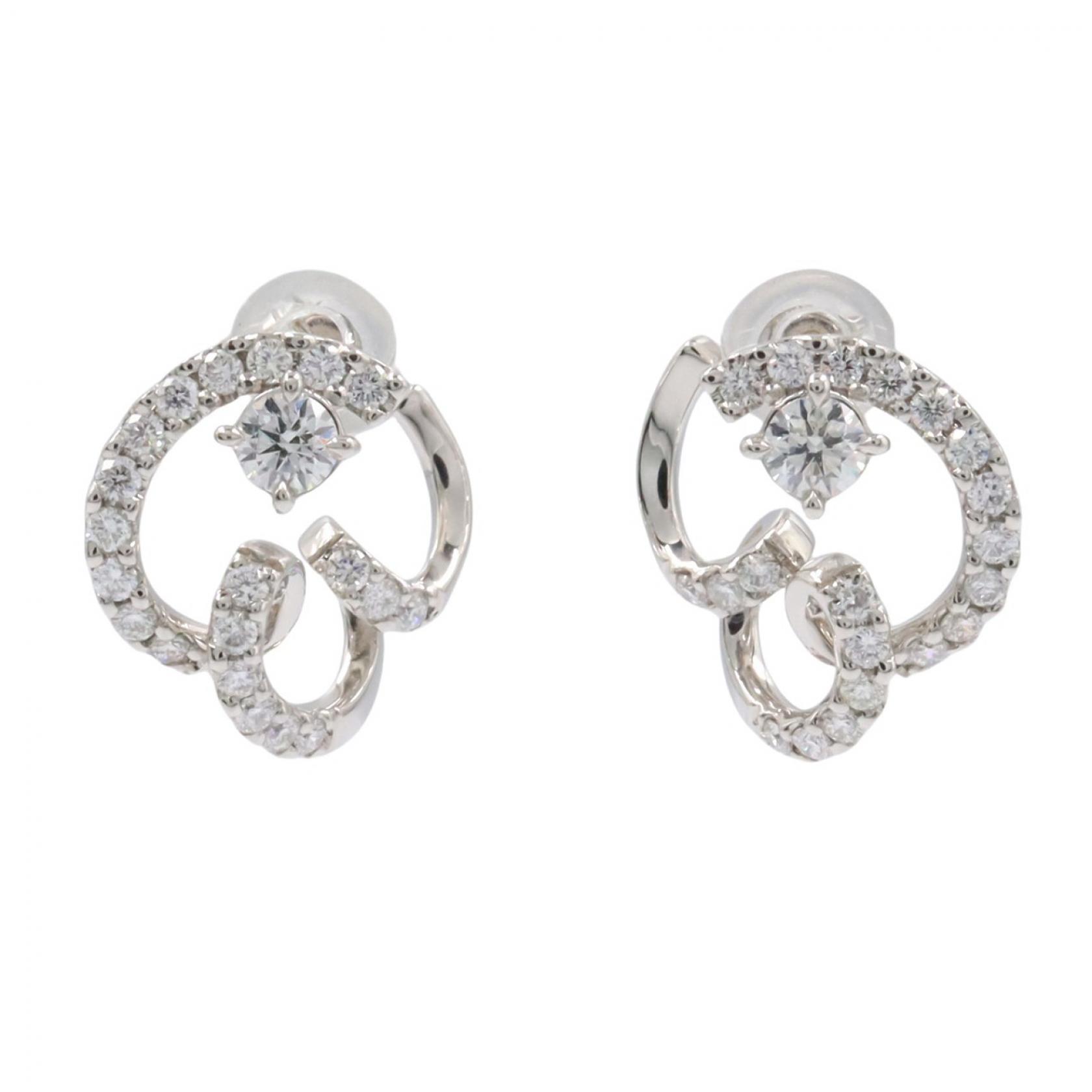 【10%OFFクーポン 7/26 9:59〆】 ジュエリー JEWELRY ダイヤモンド ピアス ピアス ジュエリー Pt950プラチナ Pt900プラチナ K14WG / ダイヤモンド レディース シルバー系 / クリア系 ﾀﾞｲﾔ 3.2g 【中古】｜Brandoff銀座