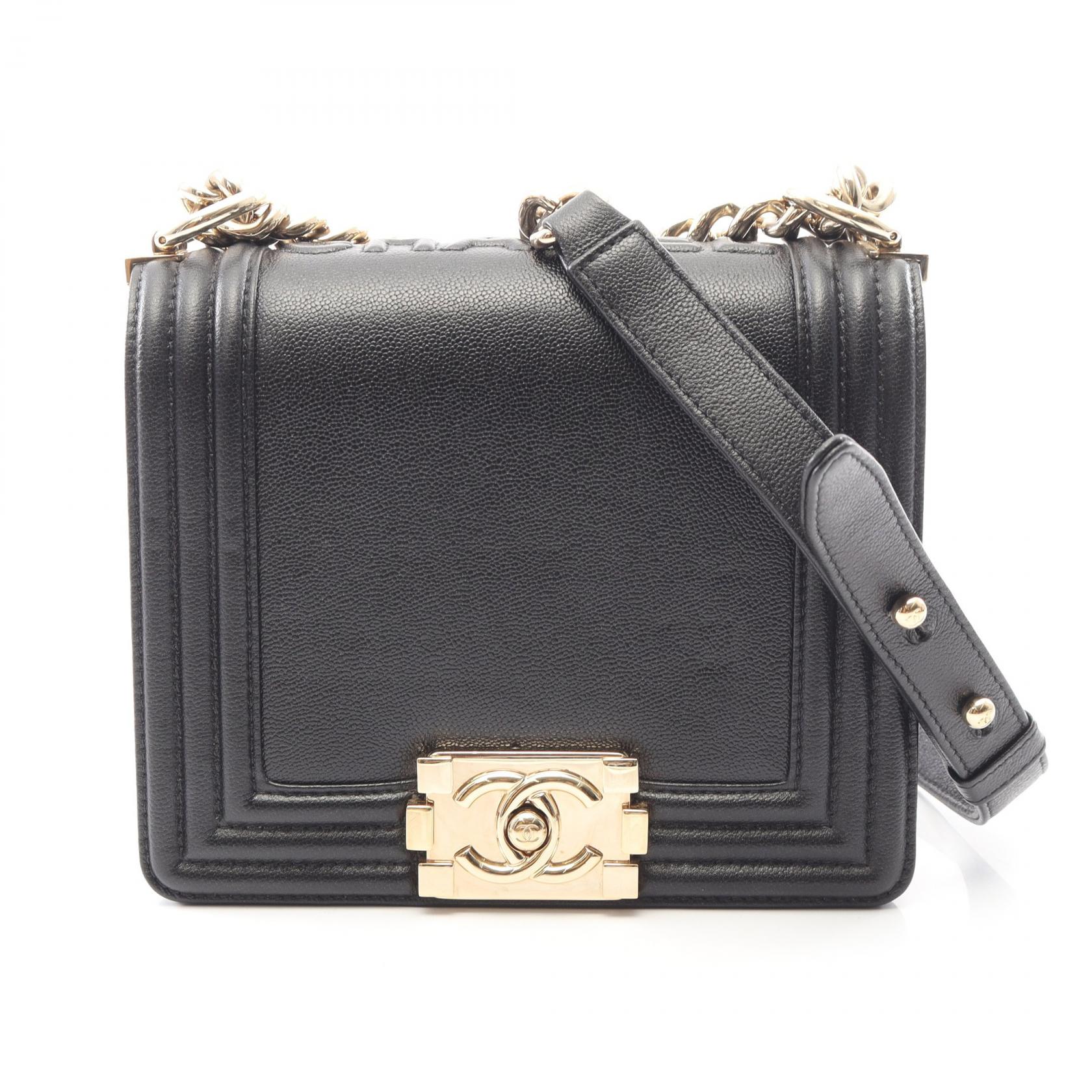 【15%OFFクーポン 7/26 9:59〆】シャネル CHANEL ボーイシャネル ショルダーバッグ バッグ キャビアスキン(グレインドカーフ) レディース ブラック系 【中古】|Brandoff銀座
