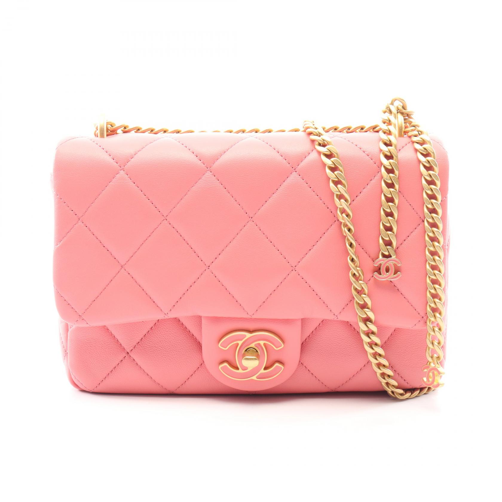 シャネル CHANEL マトラッセ ショルダーバッグ バッグ ラムスキン（羊革） レディース ピンク系 AS3114 【中古】