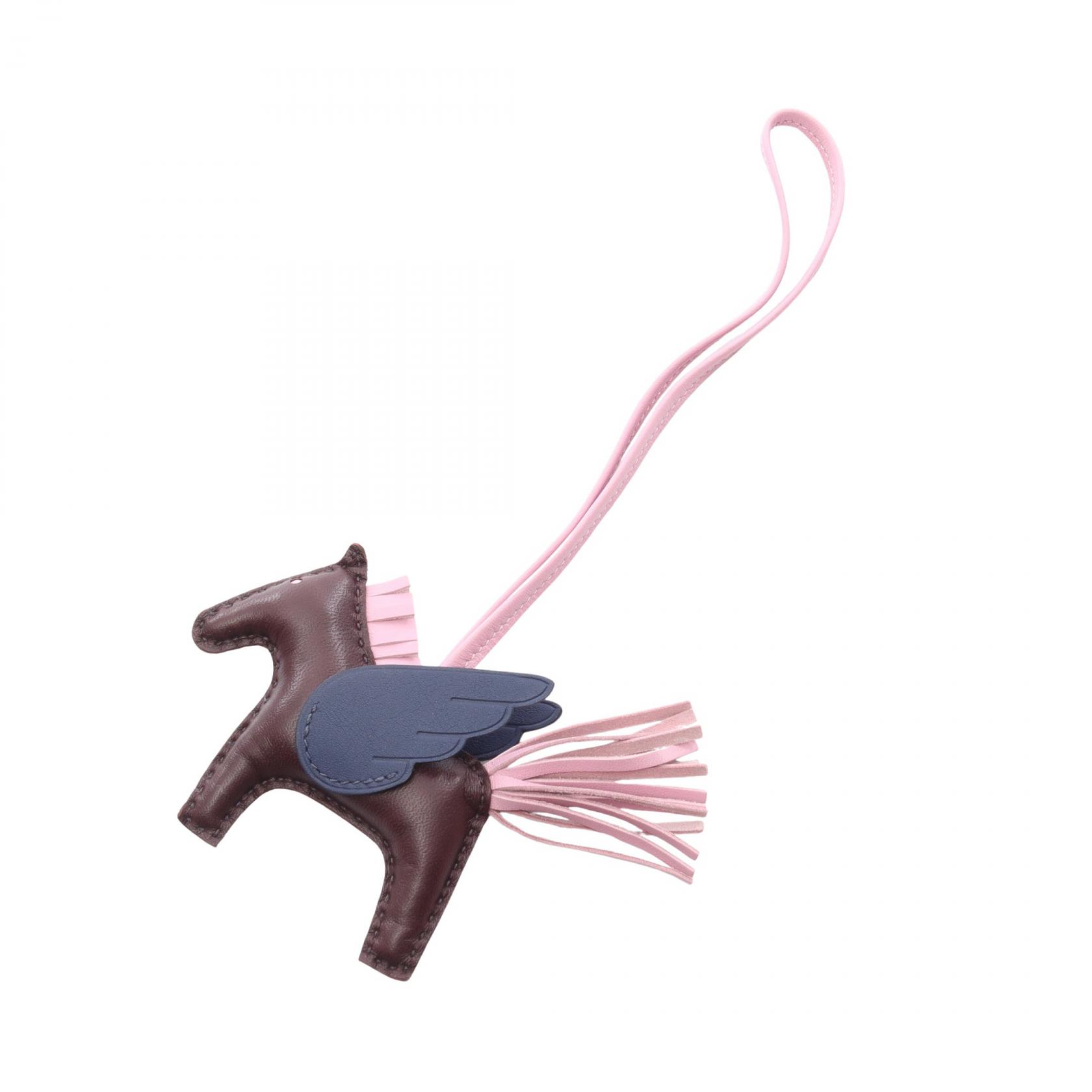 エルメス HERMES ロデオペガサスPM チャーム アクセサリー レザー アニョーミロ / ヴォースイフト アニョーミロ レディース ブラウン系 / ピンク系 / ネイビー系 【中古】