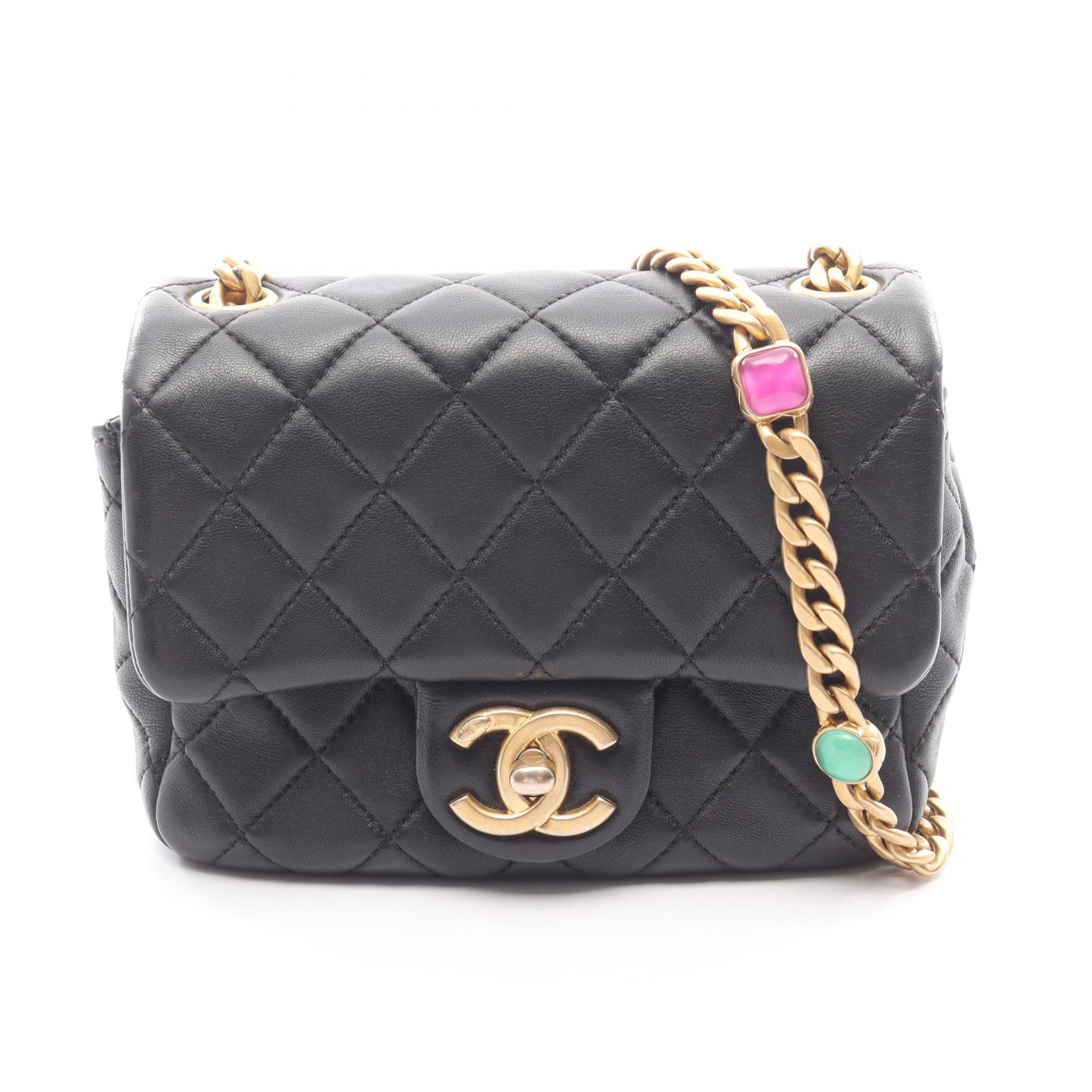 【15%OFFクーポン 7/26 9:59〆】シャネル CHANEL ミニ ショルダーバッグ バッグ ラムスキン(羊革) レディース ブラック系 AS2379 【中古】|Brandoff銀座