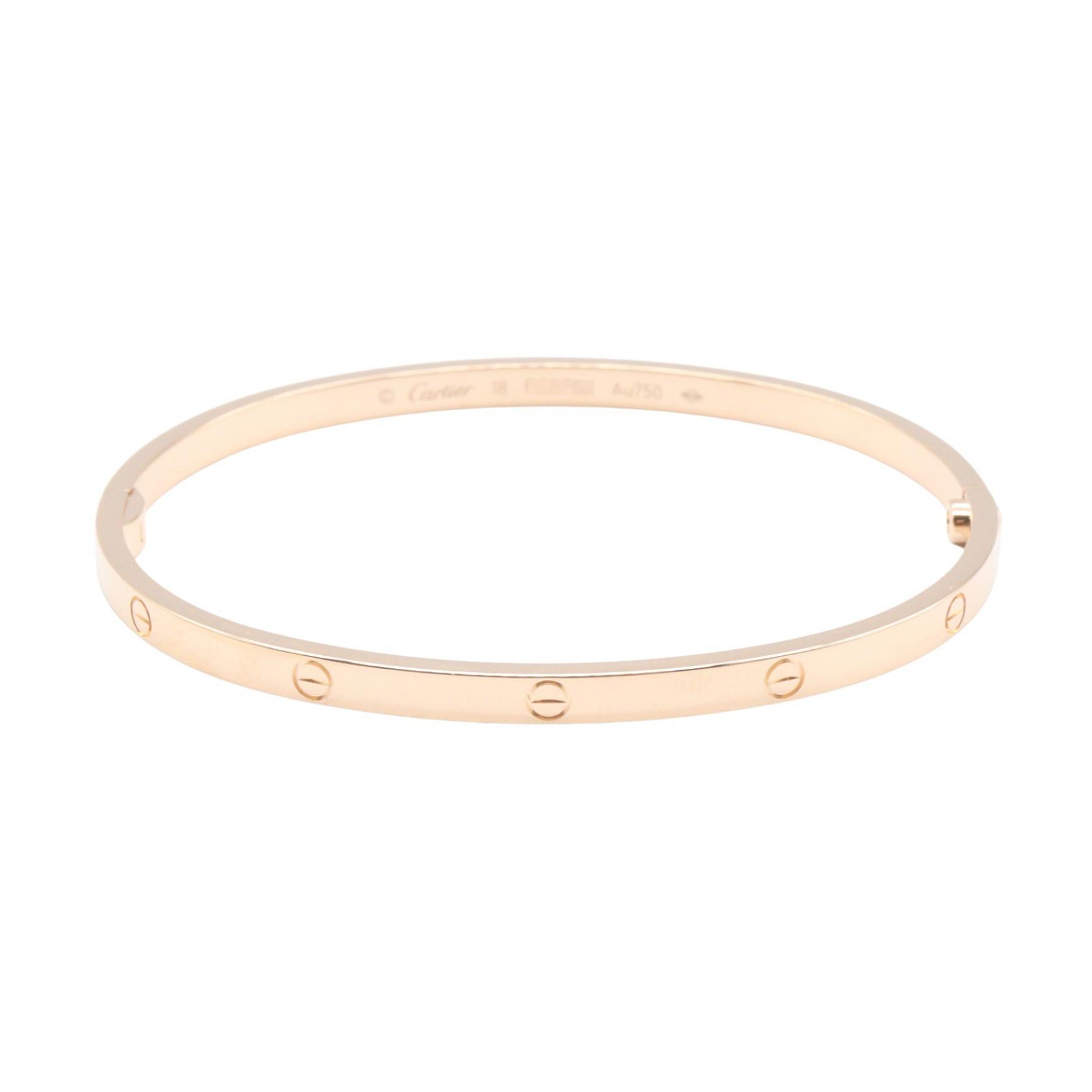 【10%OFFクーポン 7/26 9:59〆】 カルティエ CARTIER ラブブレス SM ブレスレット アクセサリー K18PG(ピンクゴールド) レディース ゴールド系 【中古】|Brandoff銀座