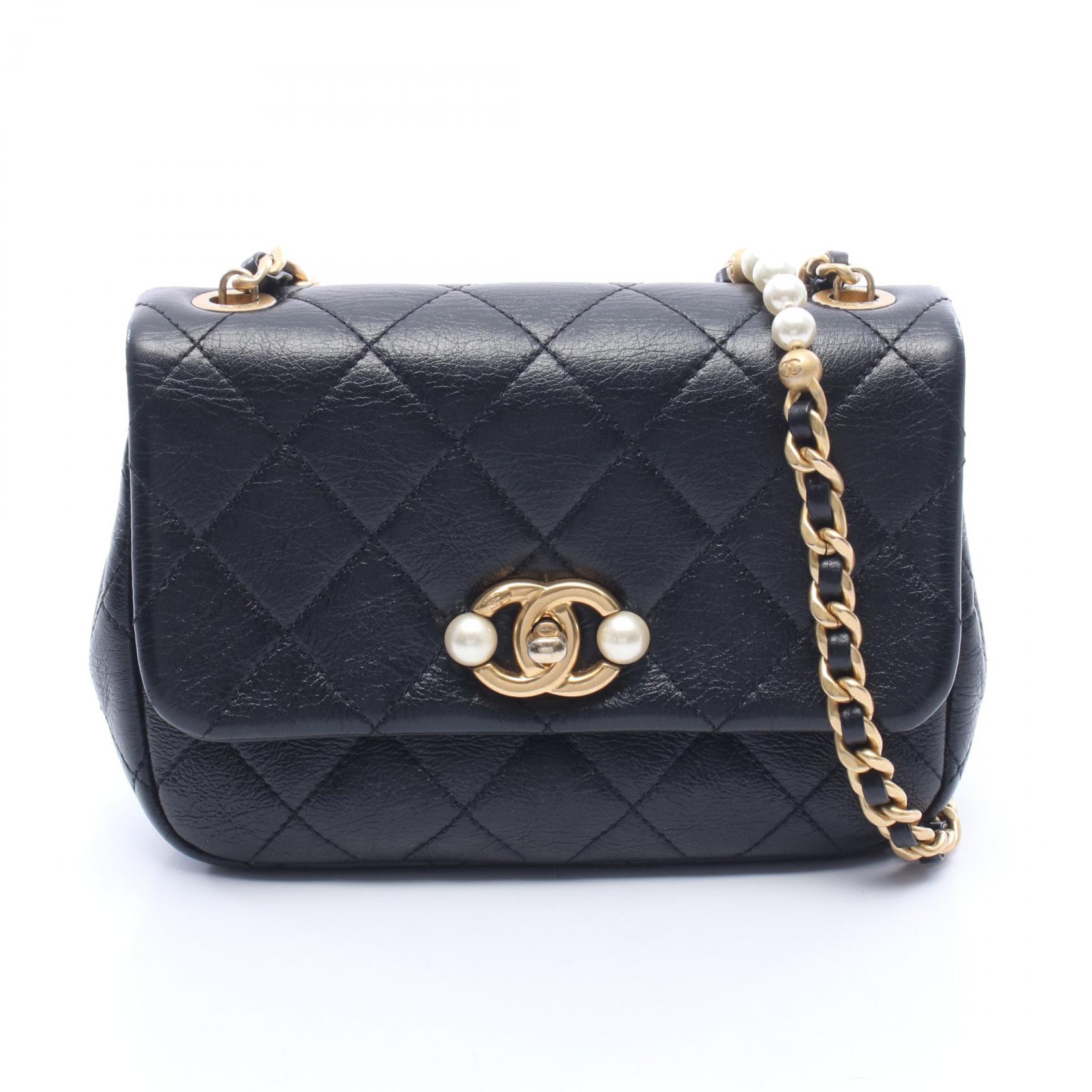 【15%OFFクーポン 7/26 9:59〆】シャネル CHANEL マトラッセ スモールフラップ ショルダーバッグ バッグ レザー レディース ブラック系 【中古】|Brandoff銀座