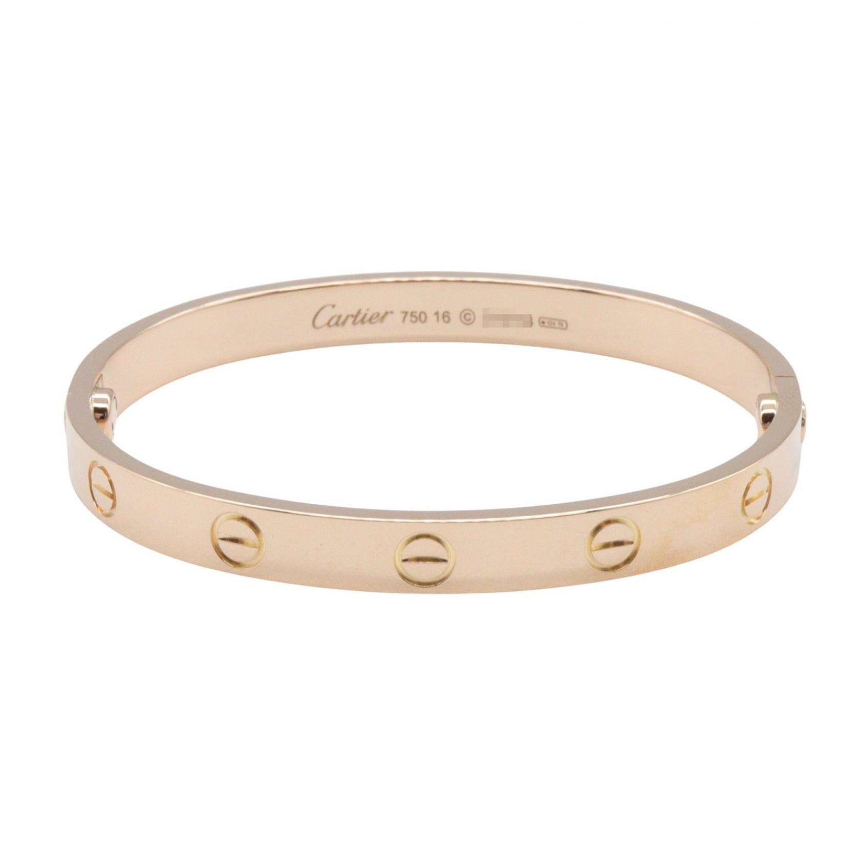 カルティエ CARTIER ラブブレス ブレスレット アクセサリー K18PG（ピンクゴールド） レディース ゴールド系 【中古】