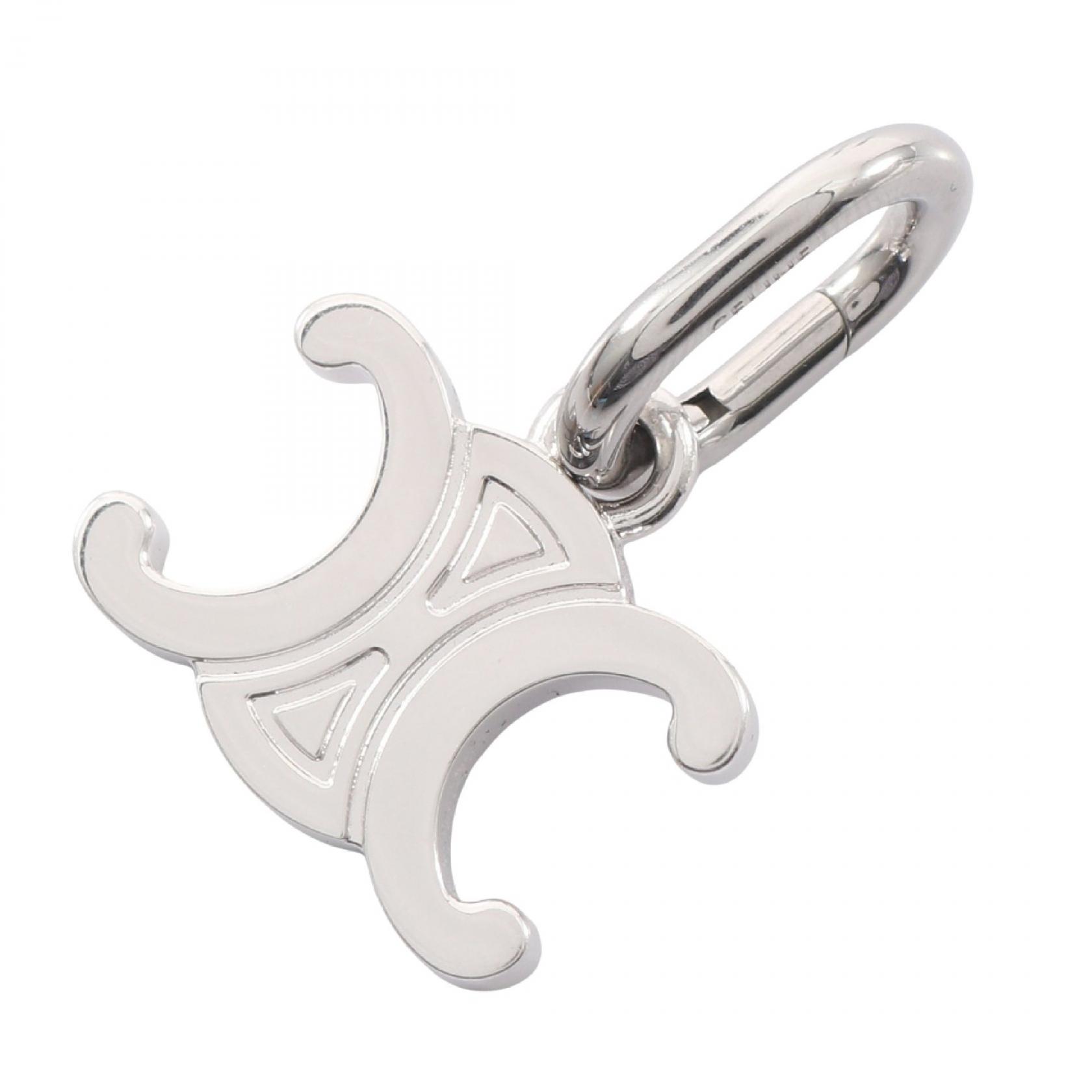 【10%OFFクーポン 7/26 9:59〆】 セリーヌ CELINE トリオンフ チャーム キーホルダー アクセサリー メタル レディース シルバー系 B101L6BRAGGV8 【新品】|Brandoff銀座