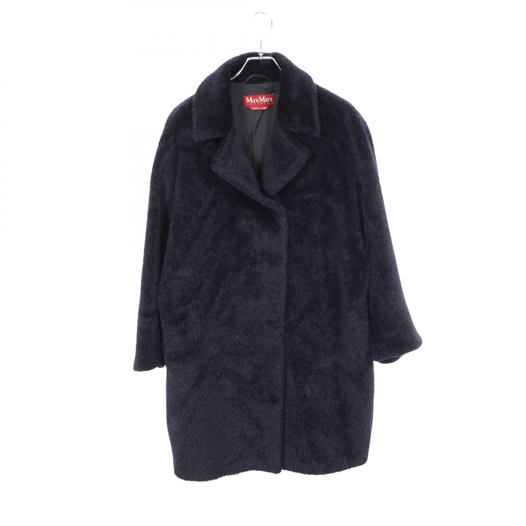 【10%OFFクーポン 7/26 9:59〆】 マックスマーラステュディオ Max Mara Studio 衣料品 アウター ウール アルパカ レディース ネイビー系 601608936 【中古】|Brandoff銀座