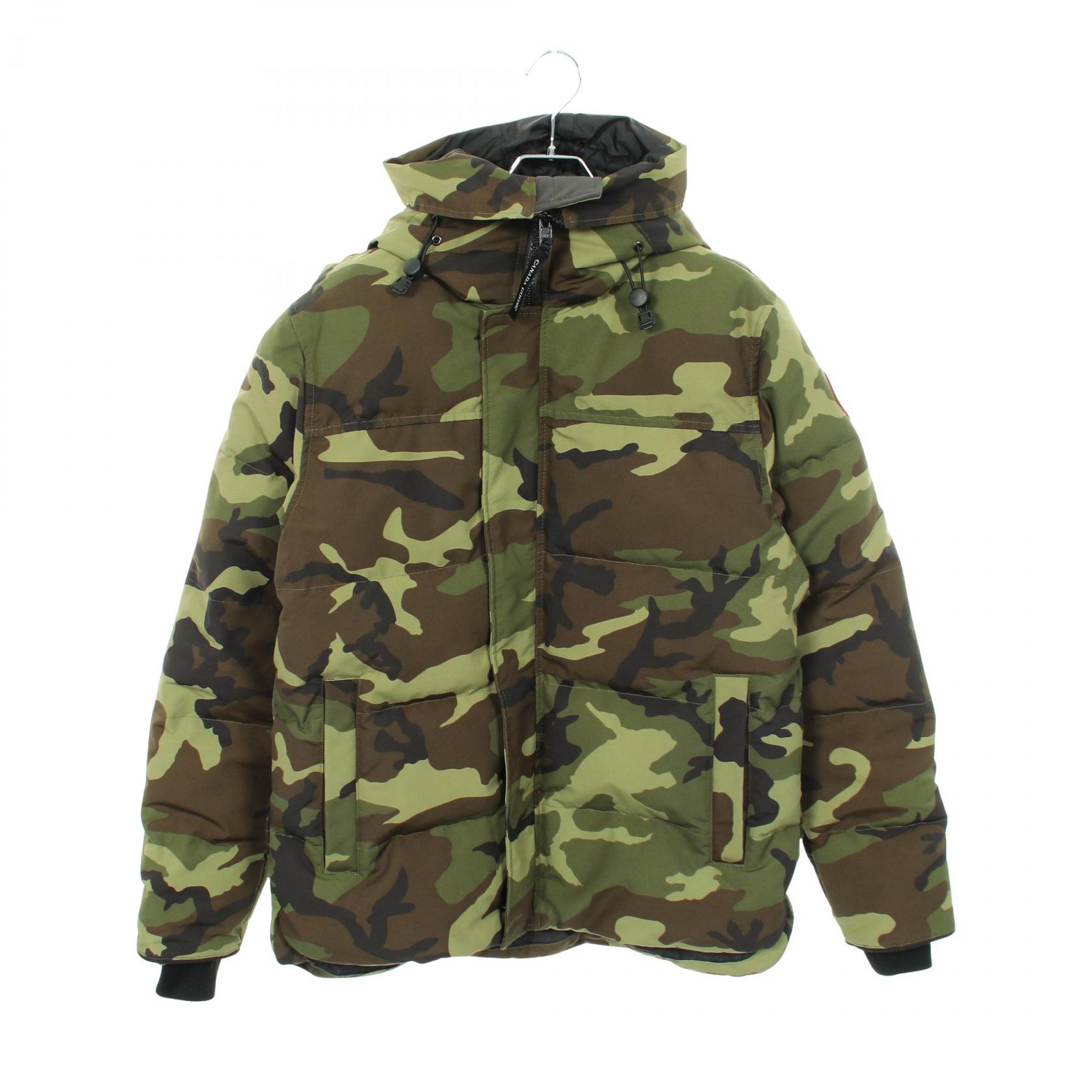 カナダグース CANADA GOOSE MACMILLAN PARKA マクミランパーカー カモフラージュ フード付き ダウンジャケット 衣料品 アウター ポリエステル メンズ カーキ系 / マルチカラー 3804M 【中古】|Brandoff銀座
