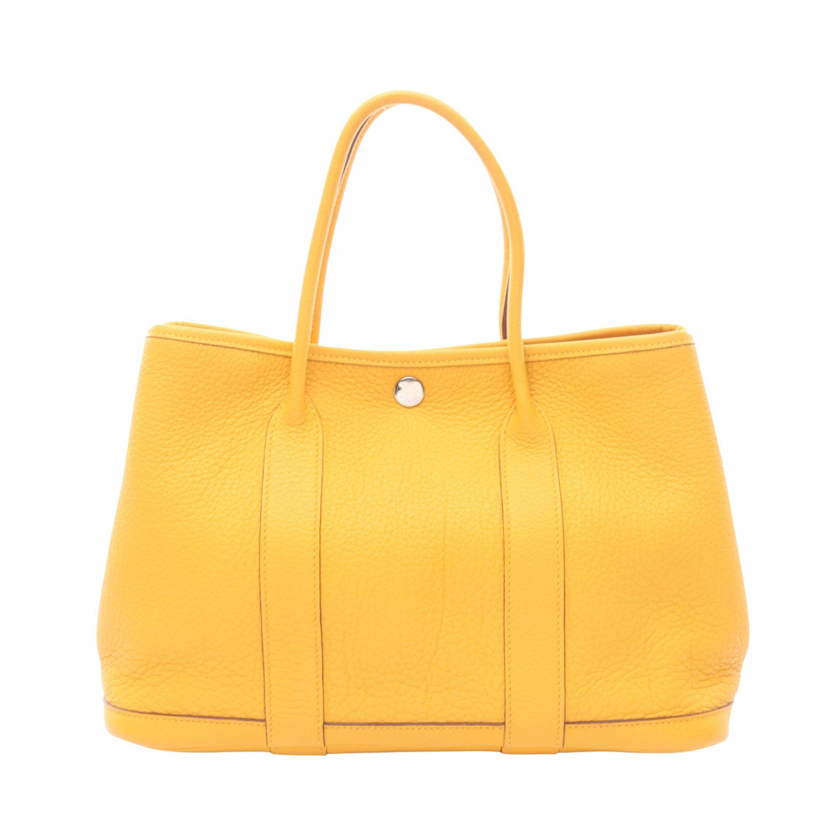 エルメス HERMES ガーデンパーティTPM トートバッグ バッグ レザー ネゴンダ ネゴンダ レディース イエロー系 【中古】｜Brandoff銀座