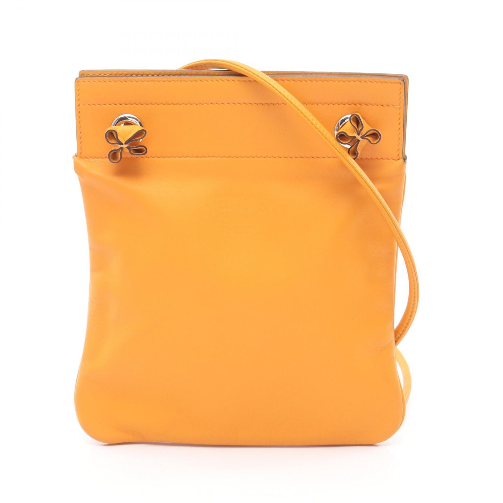 【10%OFFクーポン 7/26 9:59〆】 エルメス HERMES サックアリーヌ ミニ ムタード ショルダーバッグ バッグ ヴォースイフト ヴォースイフト レディース オレンジ系 【中古】｜Brandoff銀座